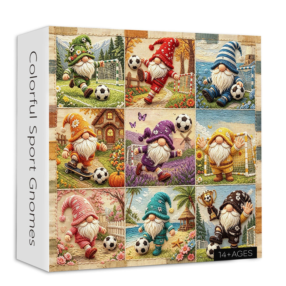 Colorful Sport Gnomes Jigsaw Puzzle 1000 Pieces