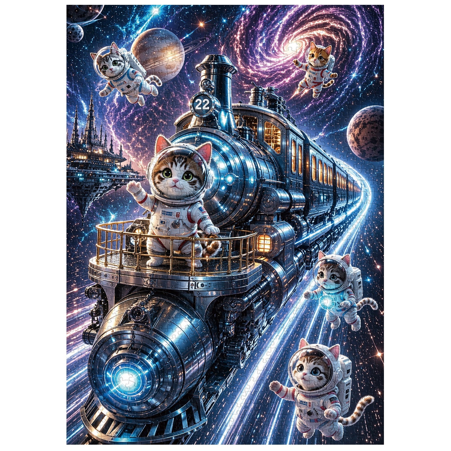 Cosmic Cat Jigsaw Puzzle 1000 Pieces
