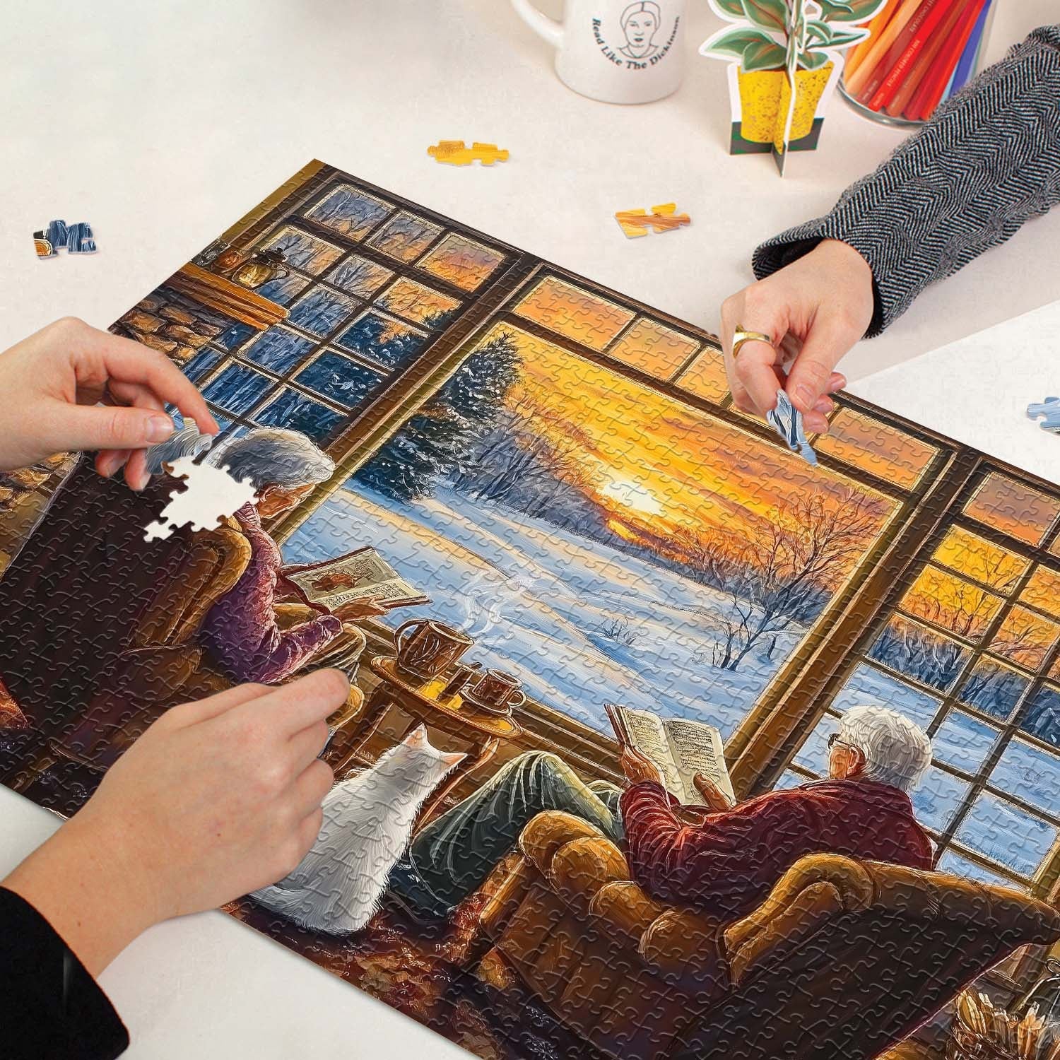 Fireside Warmth Jigsaw Puzzle 1000 Pieces