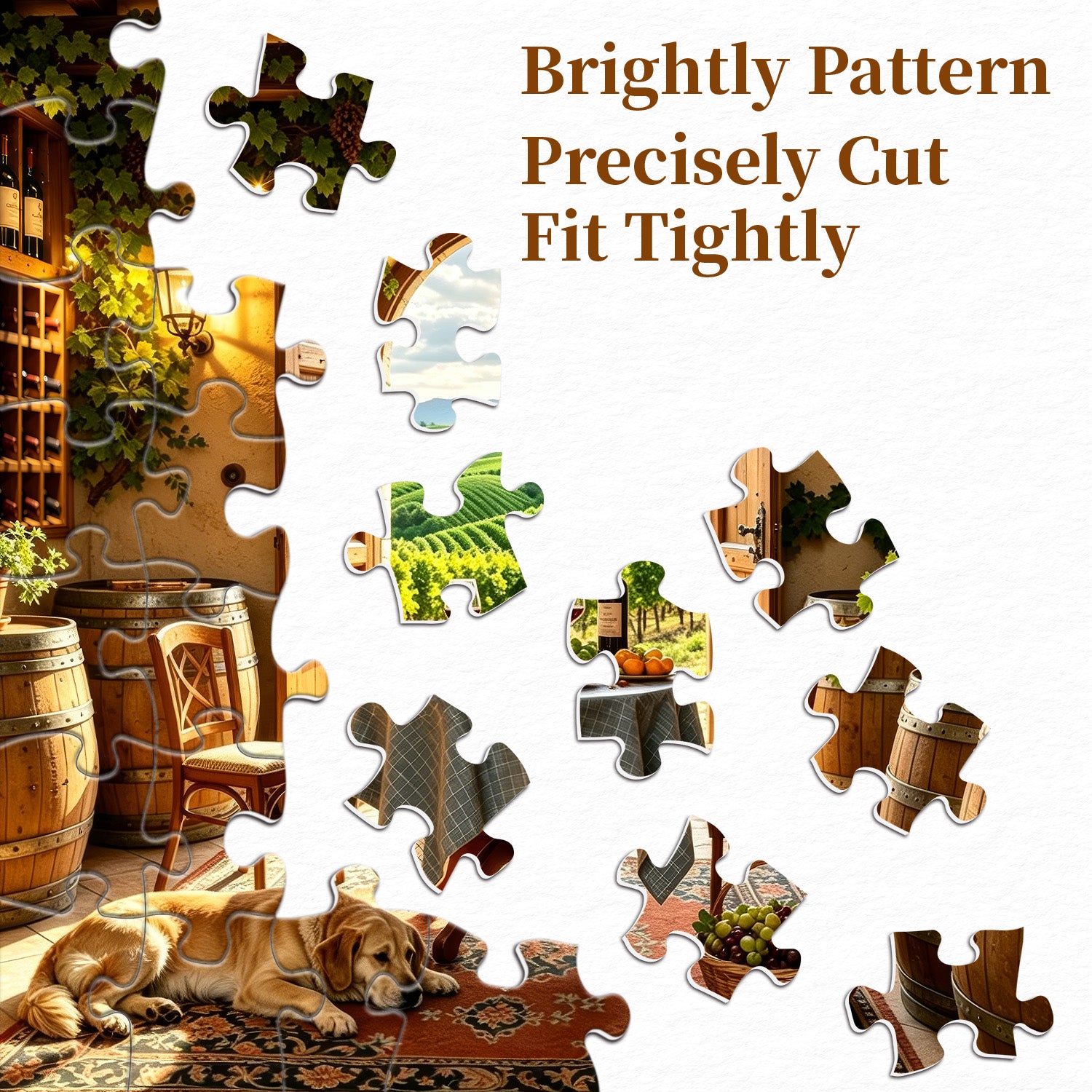 Puzzle Cantina Toscana Illuminata dal Sole 1000 Pezzi