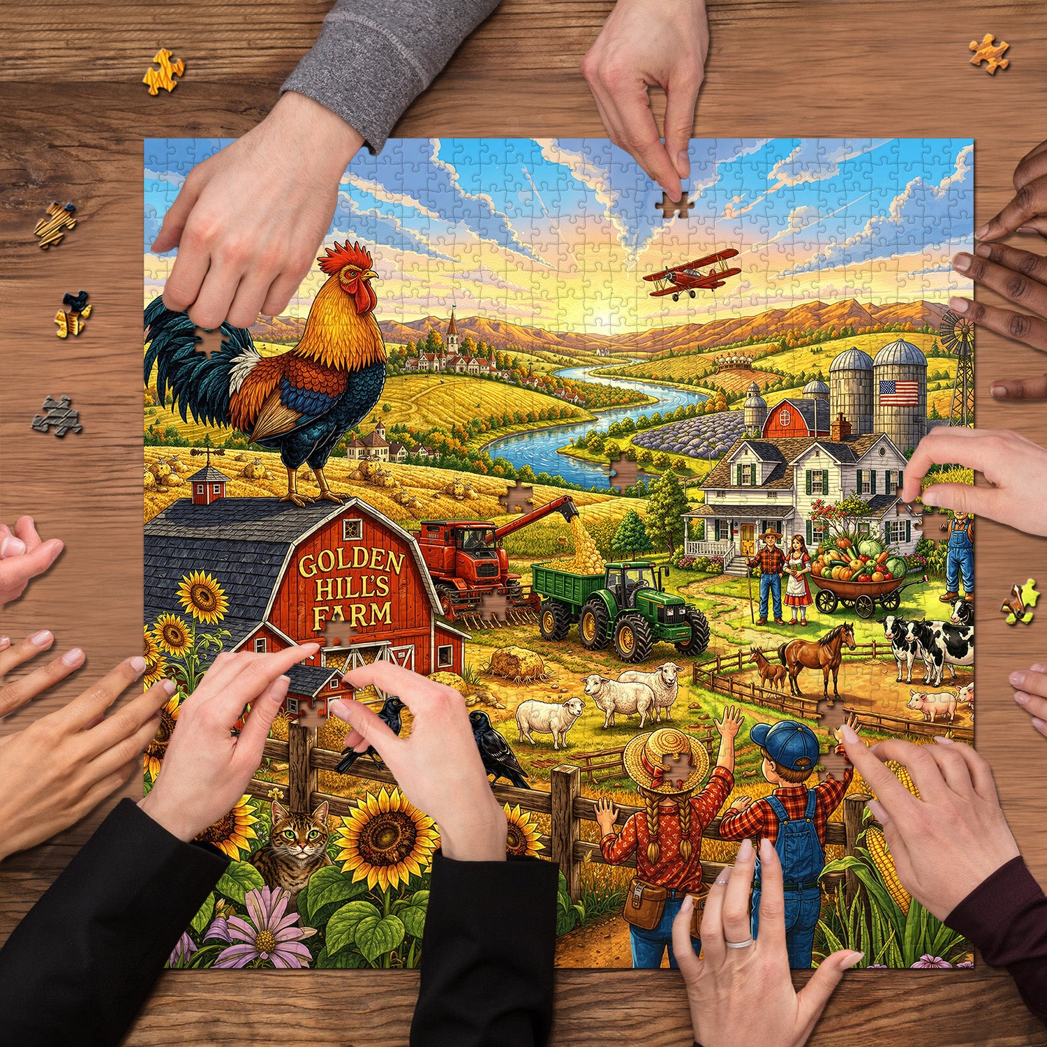 Golden Hills Farm Puzzle 1000 Teile
