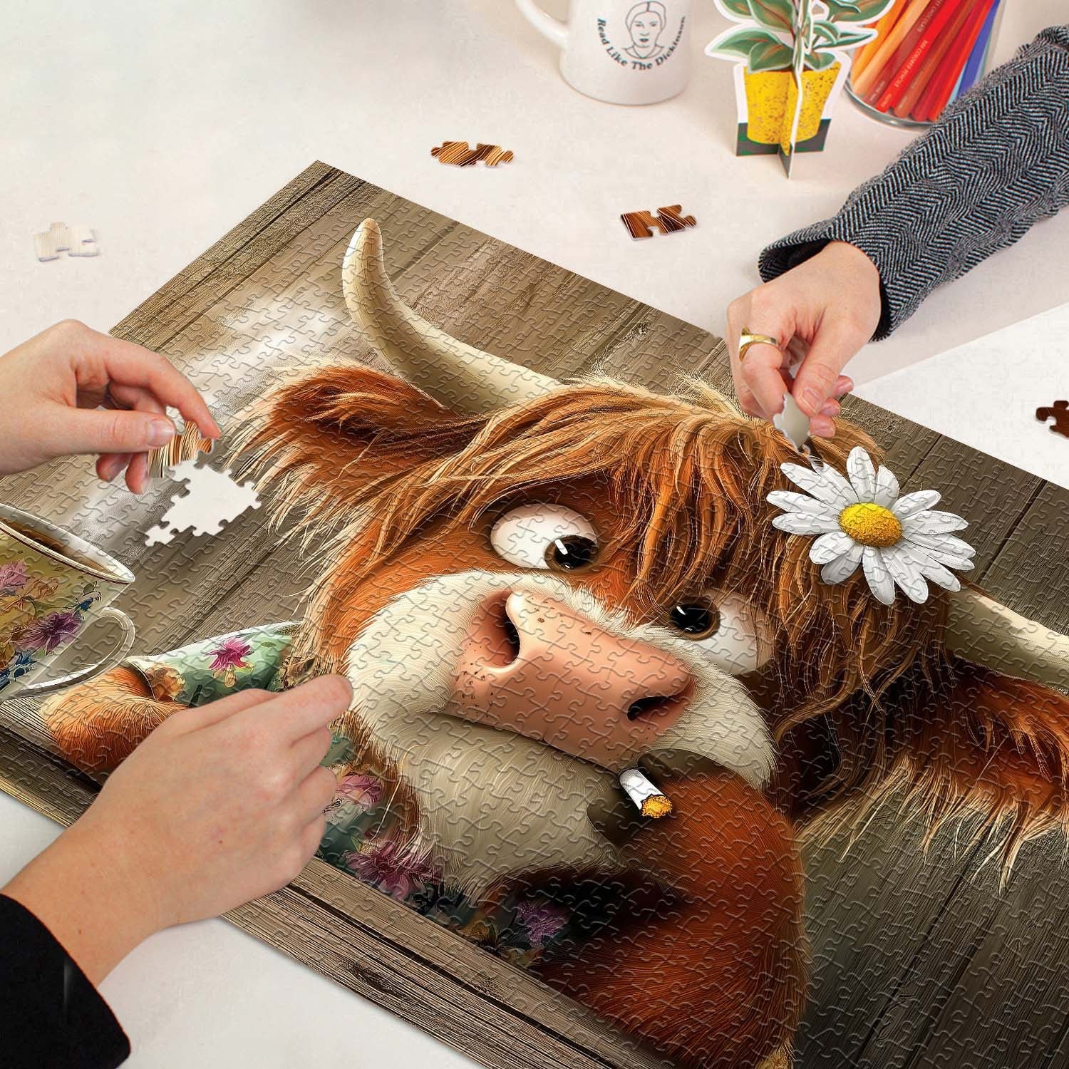 Cow's Melancholy Moment Jigsaw Puzzle 1000 Pieces