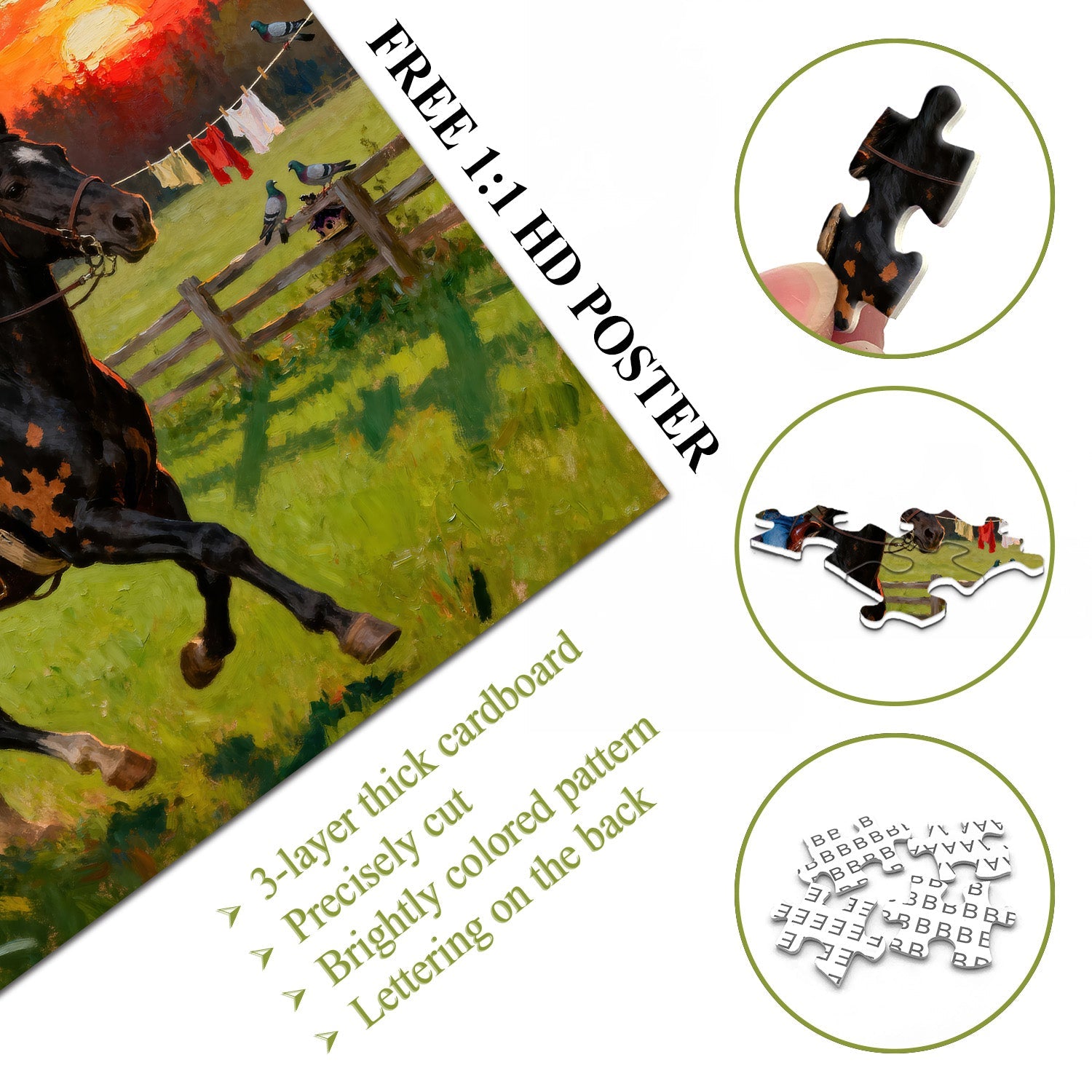 Galloping à Dusk Jigsaw Puzzle 1000 pièces
