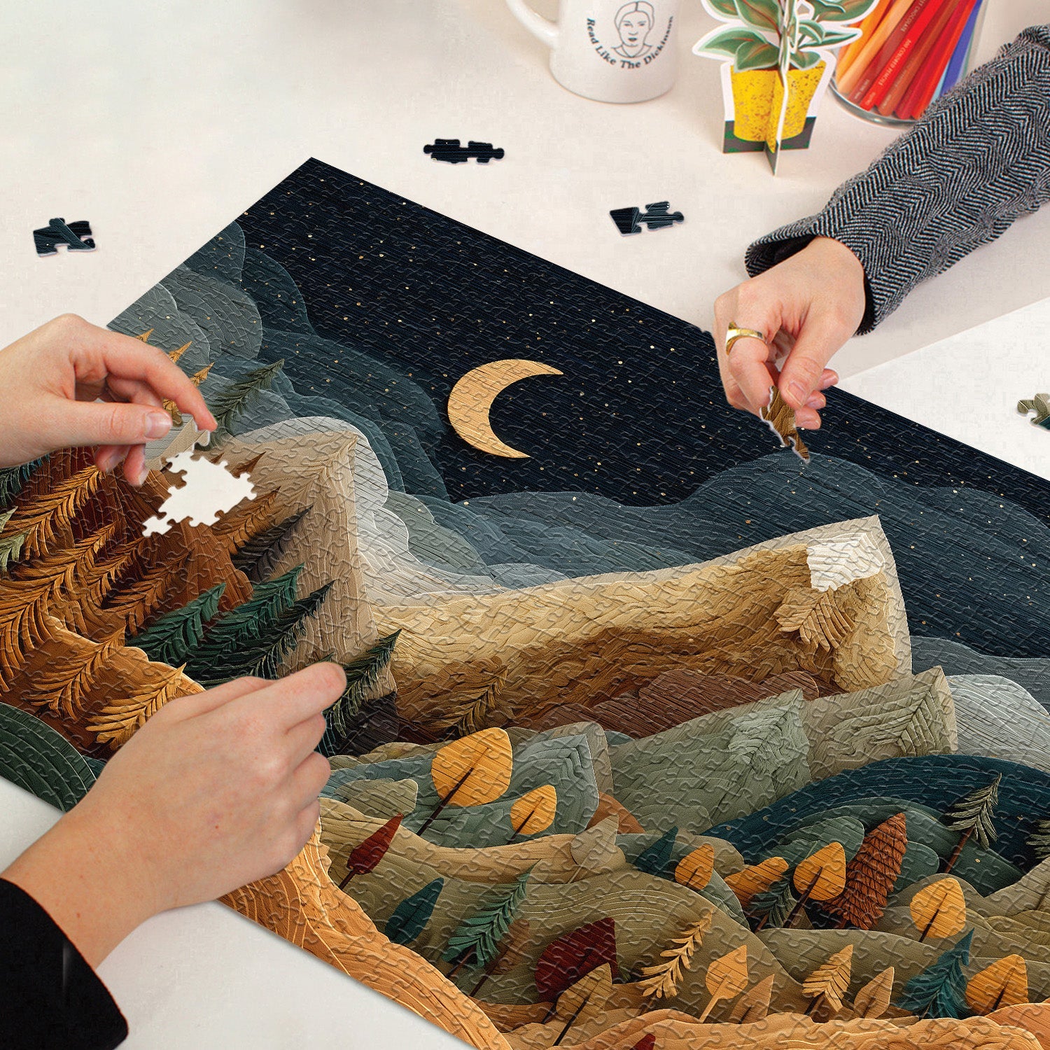 Puzzle di montagne in legno da 1000 pezzi