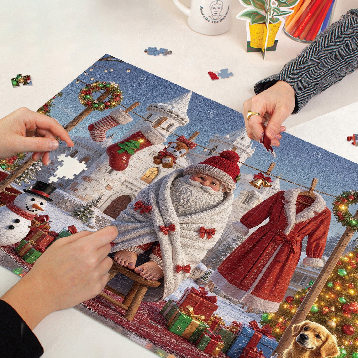 Celebración del castillo de Navidad Puzzle 1000 piezas