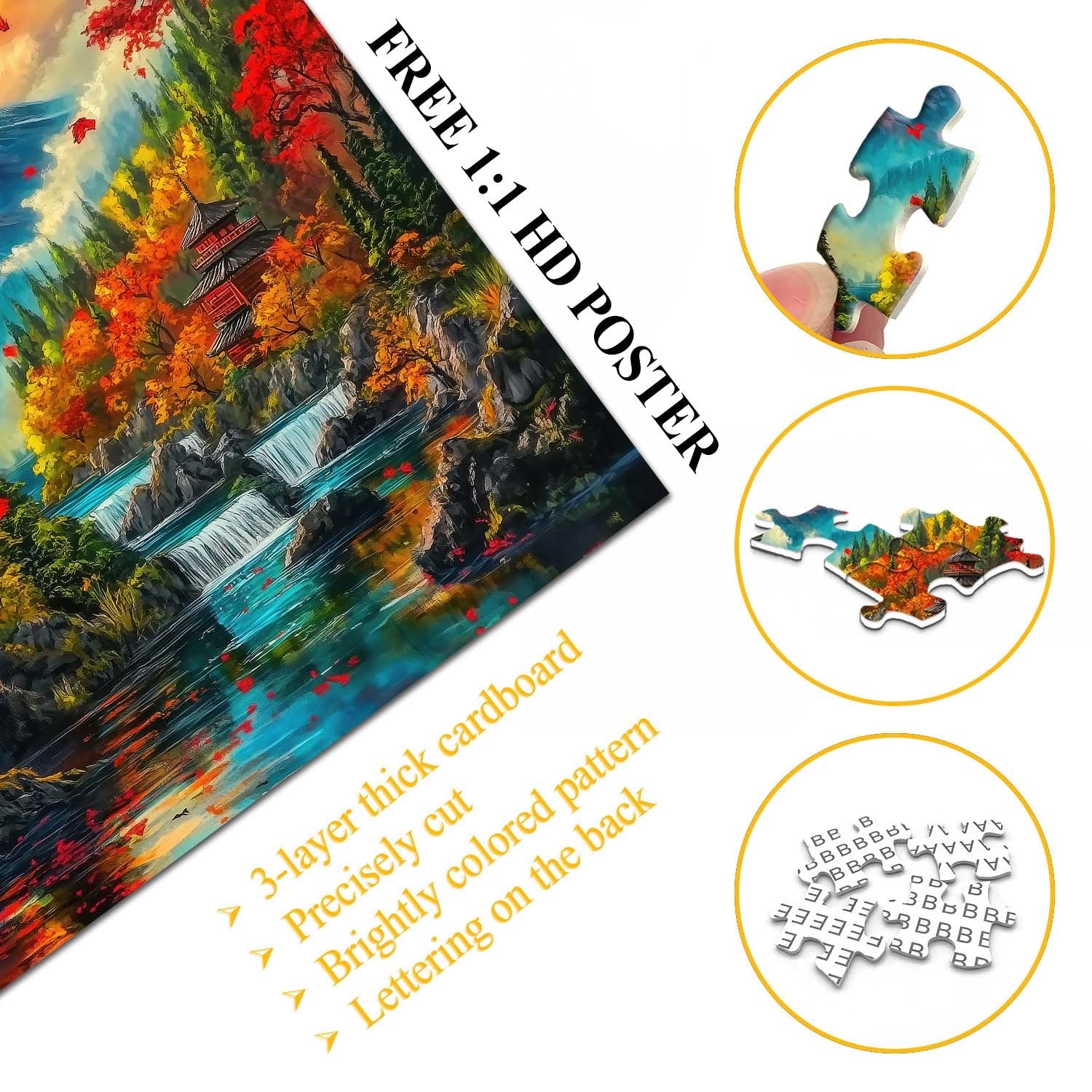 Rompecabezas de la Belleza Radiante de Fuji 1000 Piezas