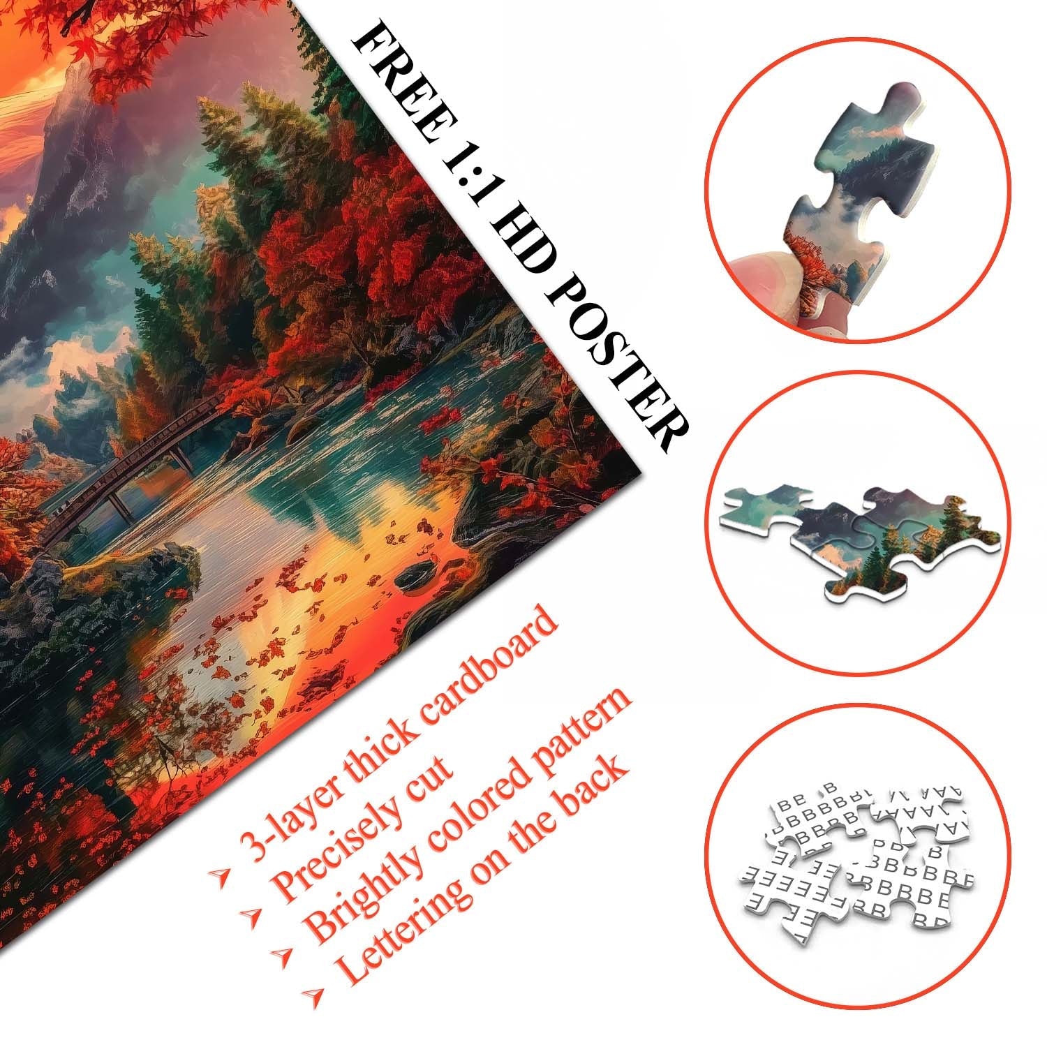 Fuji's Autumn Elegance Puzzle 1000 Teile