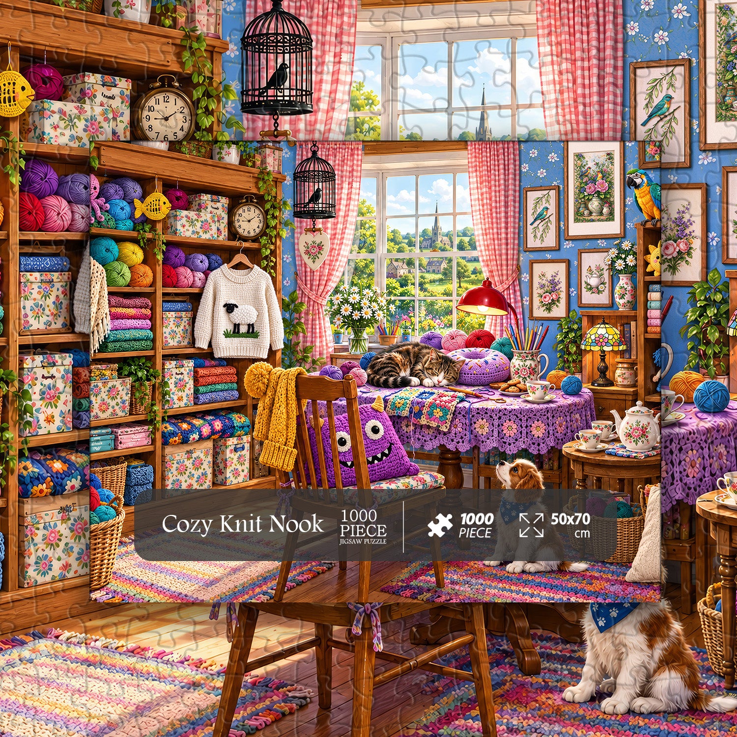 Cozy Knit Nook Jigsaw Puzzle 1000 Pieces