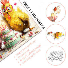 Puzzle di compleanno di pollo Bash 1000 pezzi