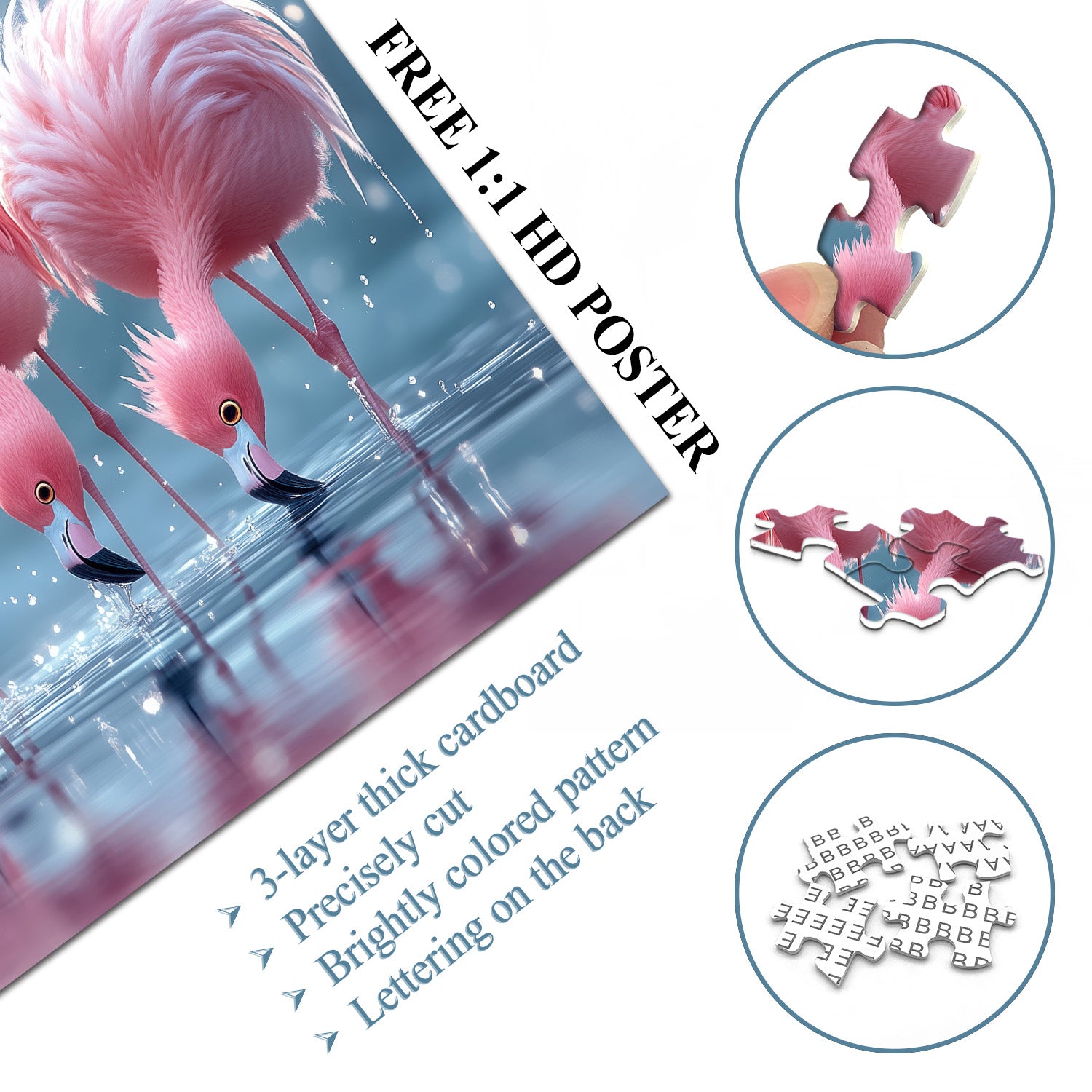 Blushing Flamingos Jigsaw Puzzle 1000 Pieces