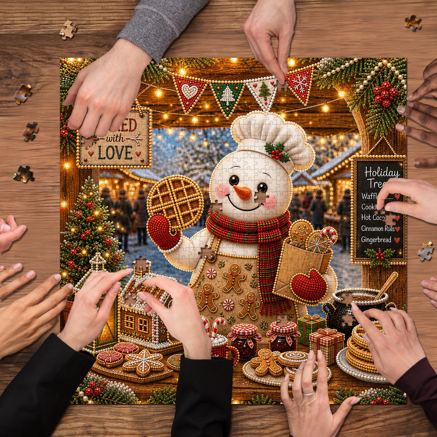 Snowman Baker Jigsaw Puzzle 1000 Pieces