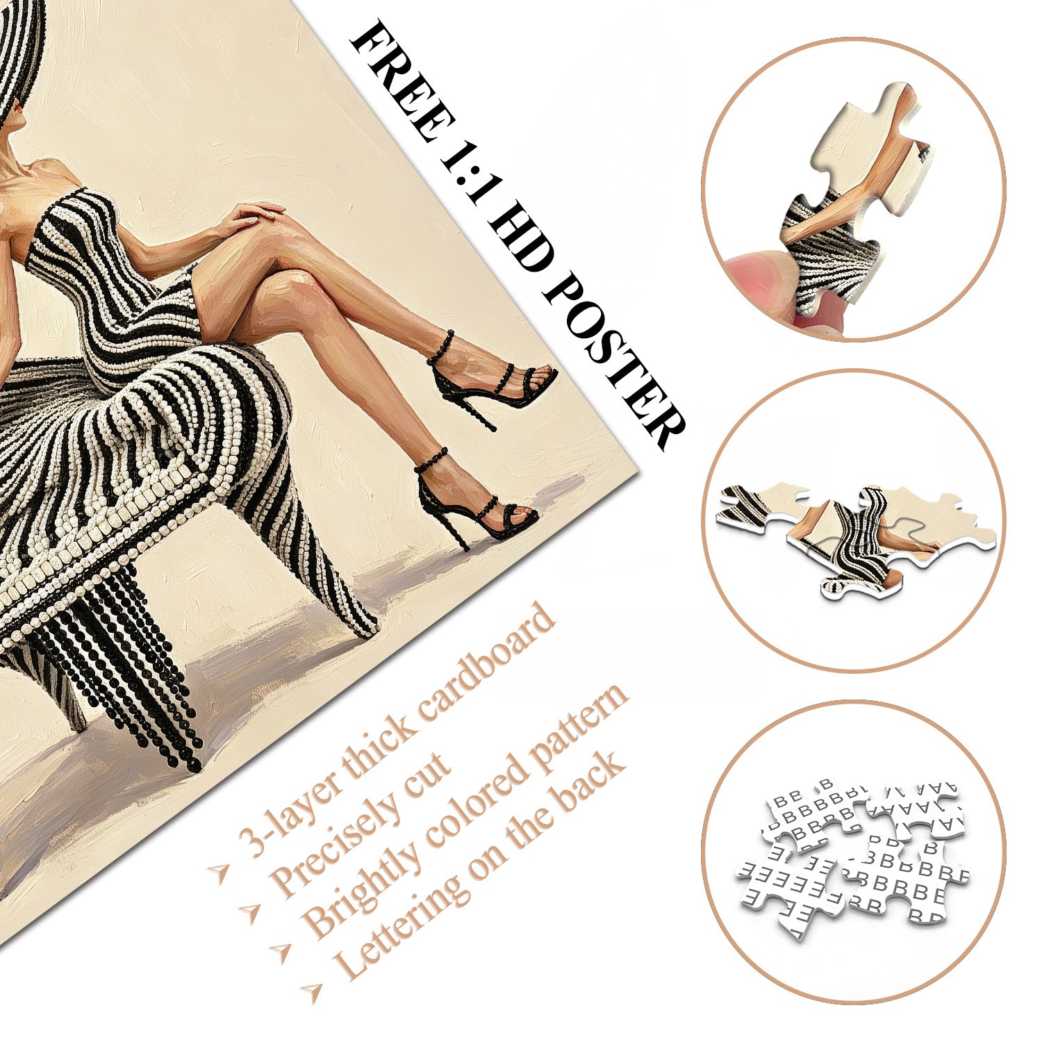 Monochrome Piano Muse Jigsaw Puzzle 1000 Pieces