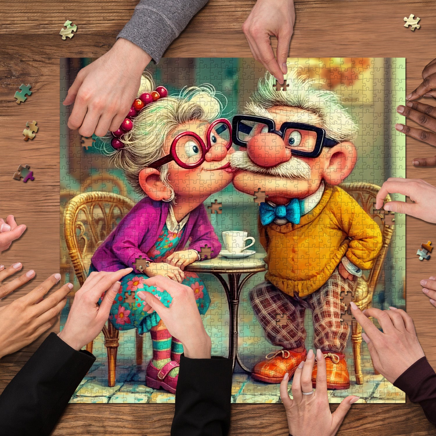 Puzzle Amoureux vieillissants 1000 pièces