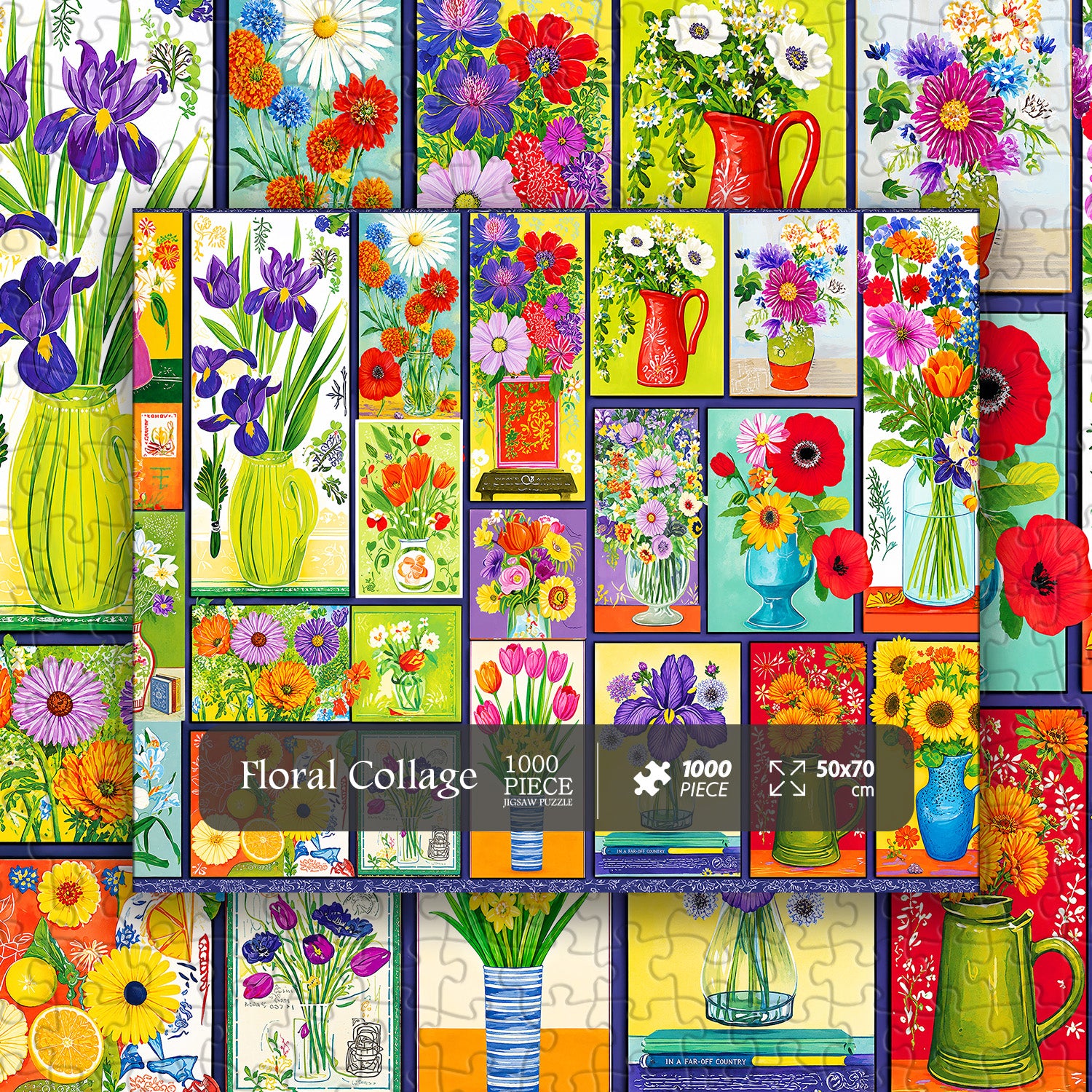 Floral Collage Jigsaw Puzzle 1000 Pieces
