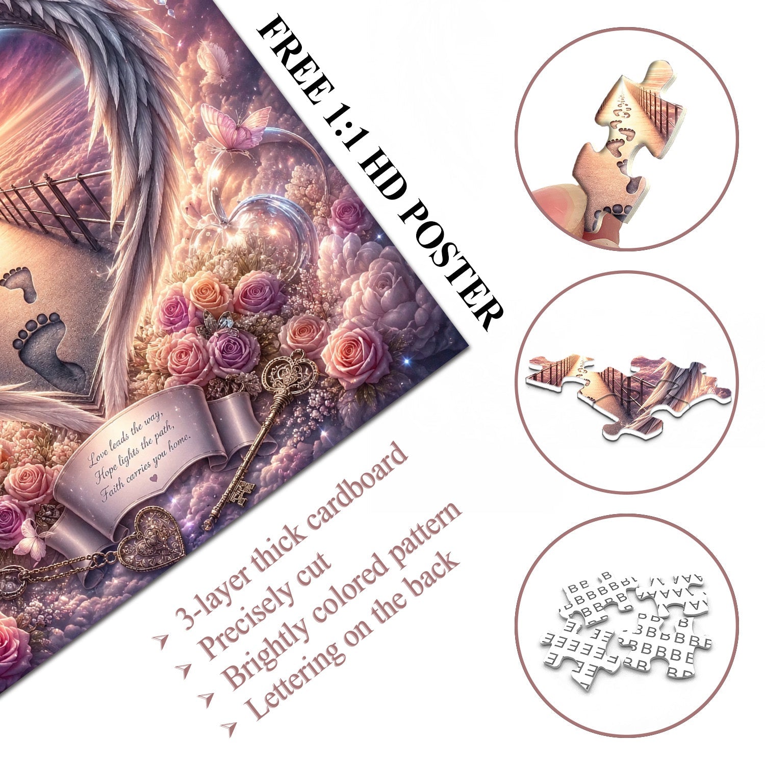 Winged Heart Heaven Path Jigsaw Puzzle 1000 Pieces