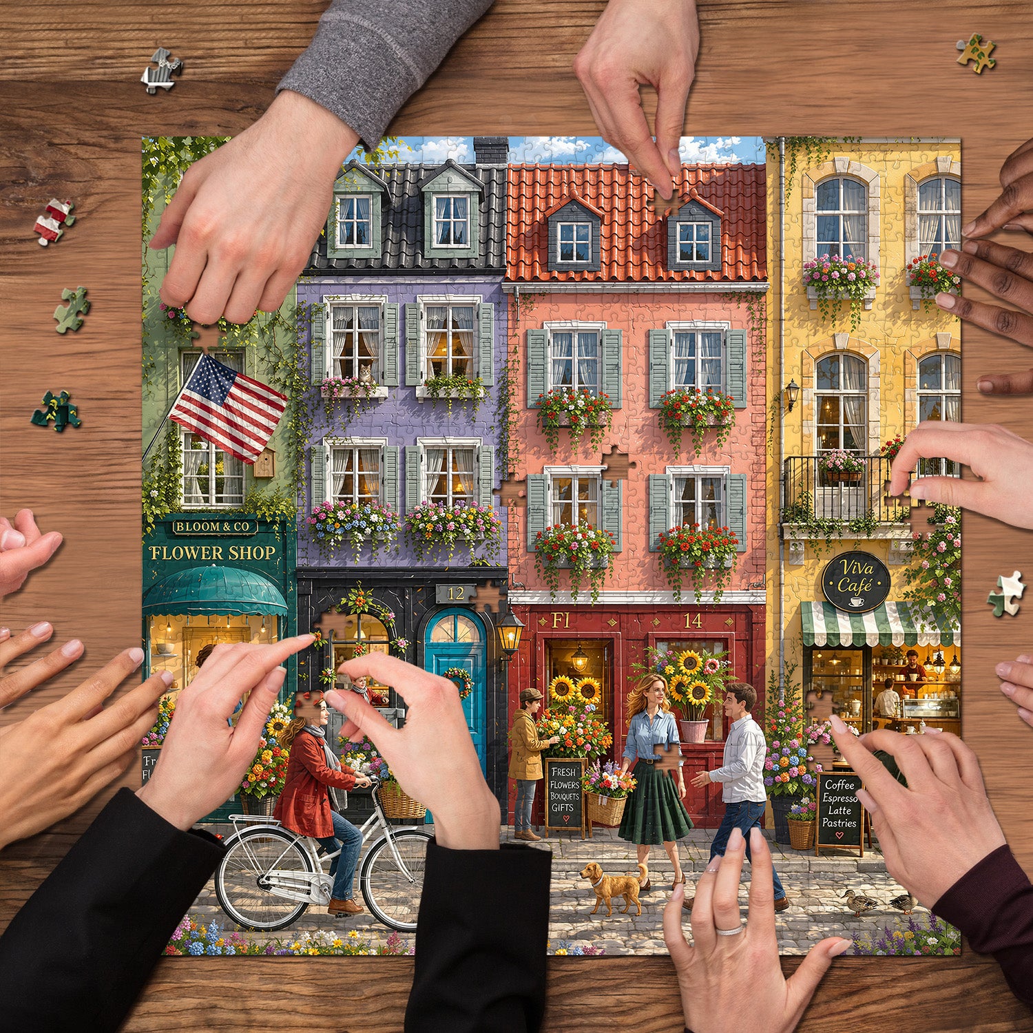 Flower Street Jigsaw Puzzle 1000 Pieces