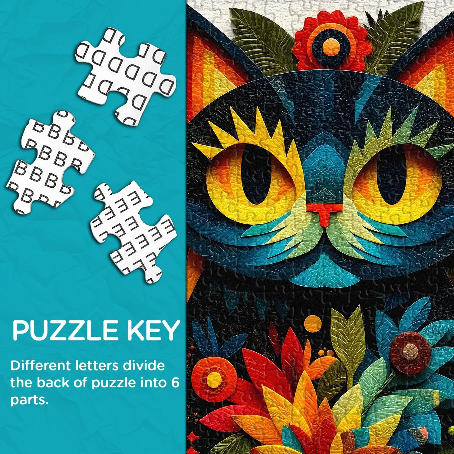 Color Bloom Cat Jigsaw Puzzle 1000 Pieces