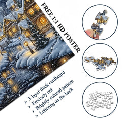Christmas Village Riverfront Puzzle 1000 pièces