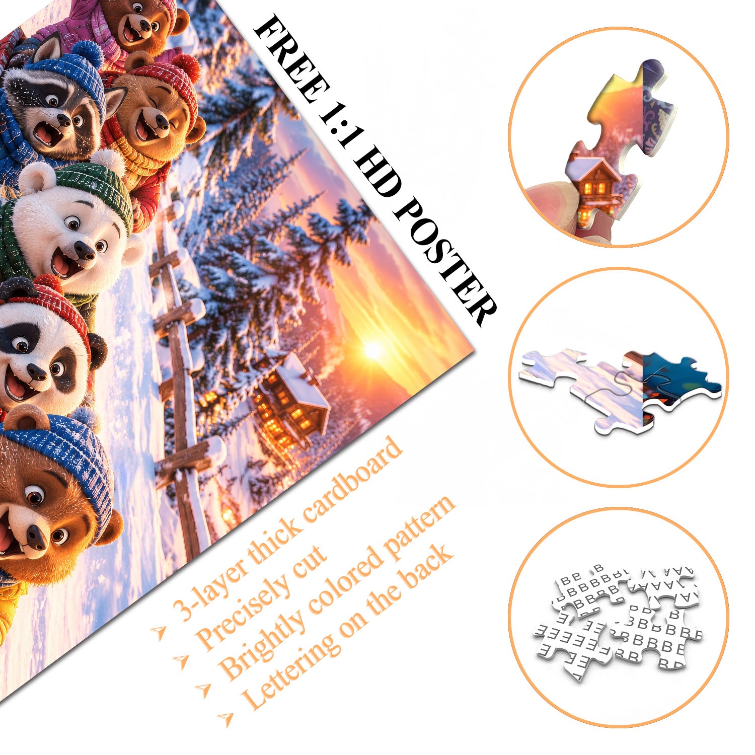 The Bear Sled Crew Jigsaw Puzzle 1000 Pieces