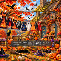 Maple Halloween Cottage Jigsaw Puzzle 1000 Pieces