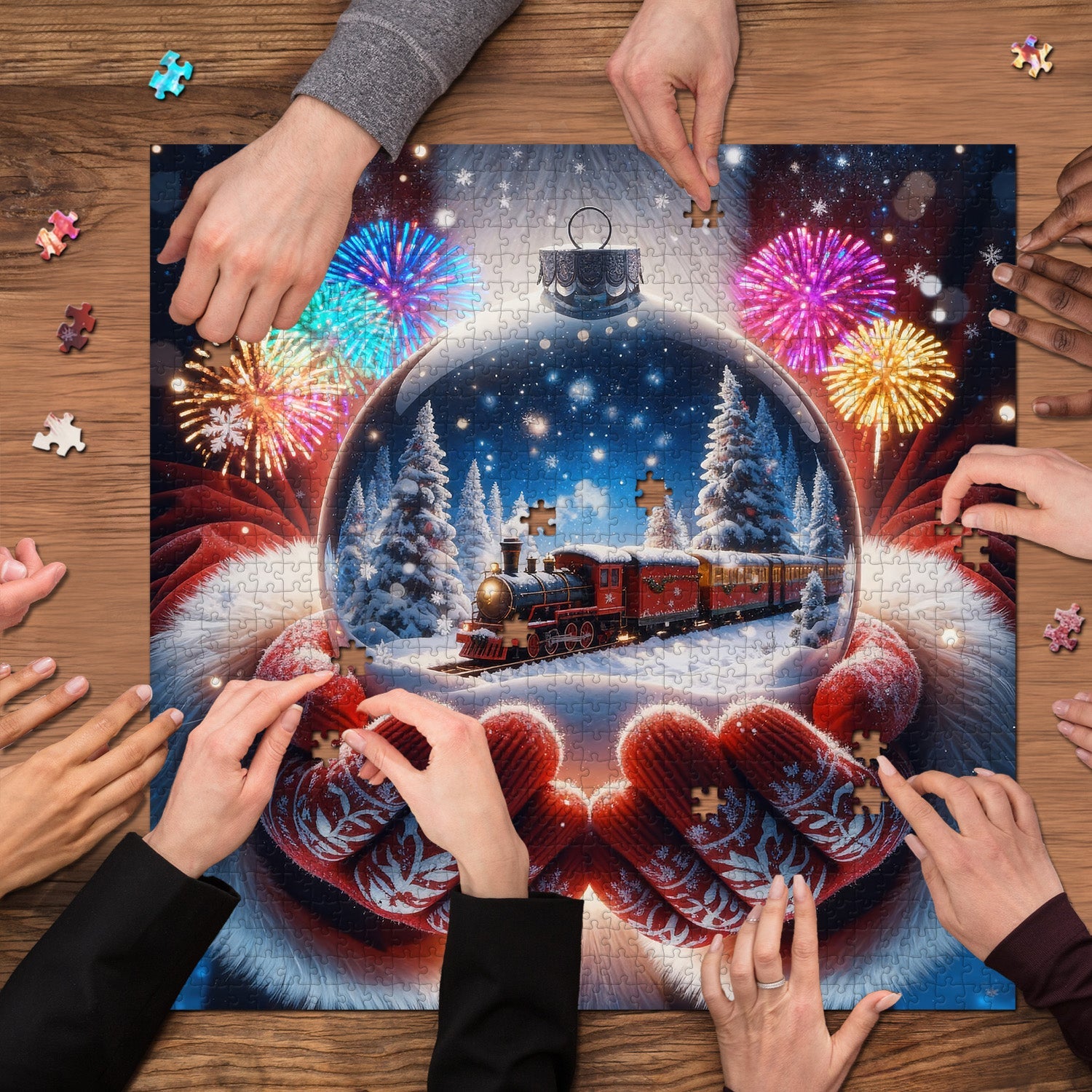 Train Crystal Ball Jigsaw Puzzle 1000 Pieces
