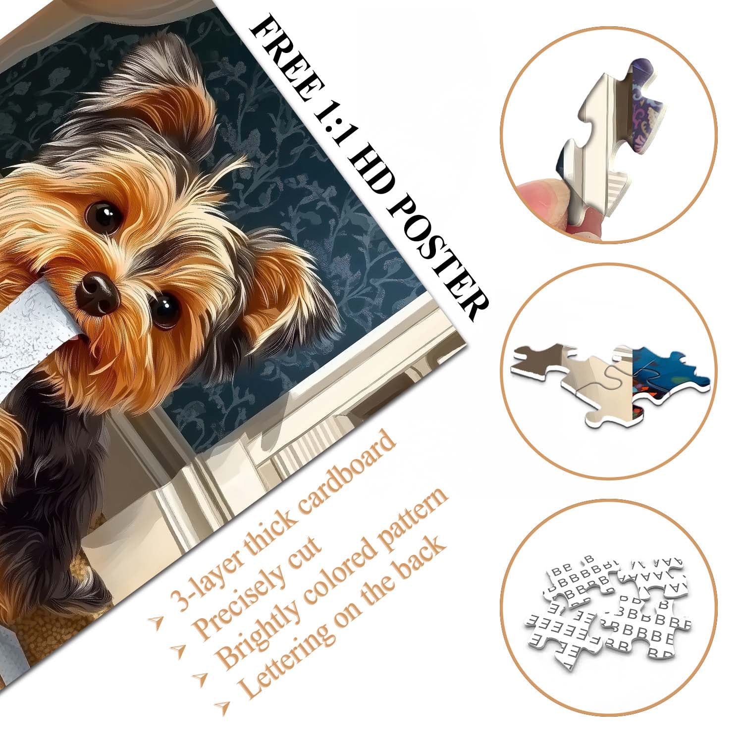 Mischief Maker Yorkie Jigsaw Puzzle 1000 Pieces