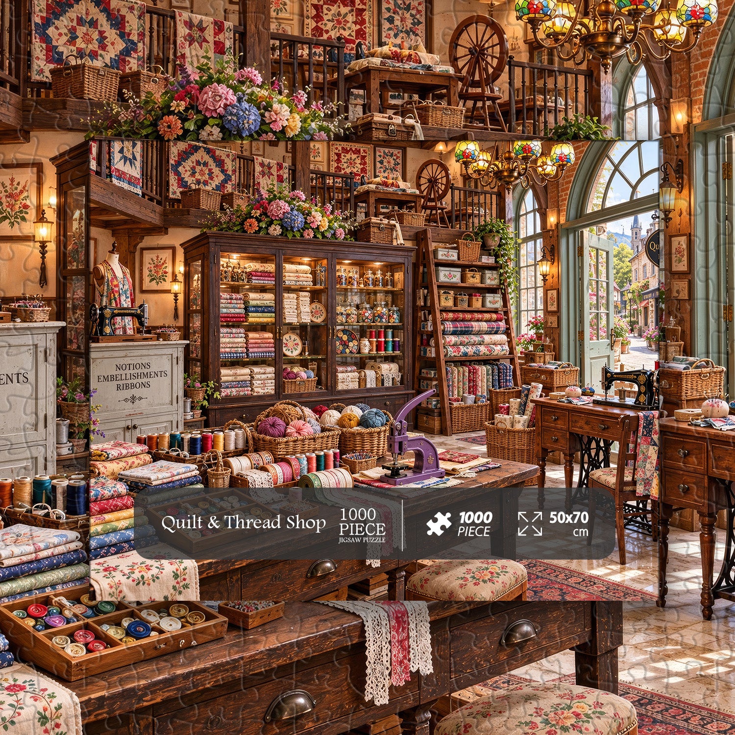 Quilt & Thread Shop Jigsaw Puzzle 1000 Pieces