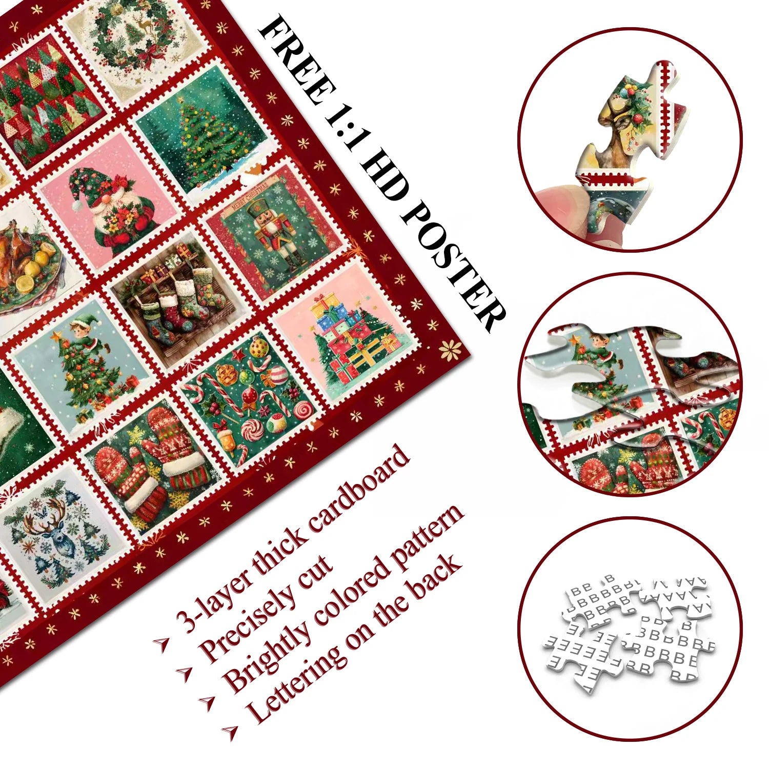 Stamps natalizio puzzle puzzle 1000 pezzo