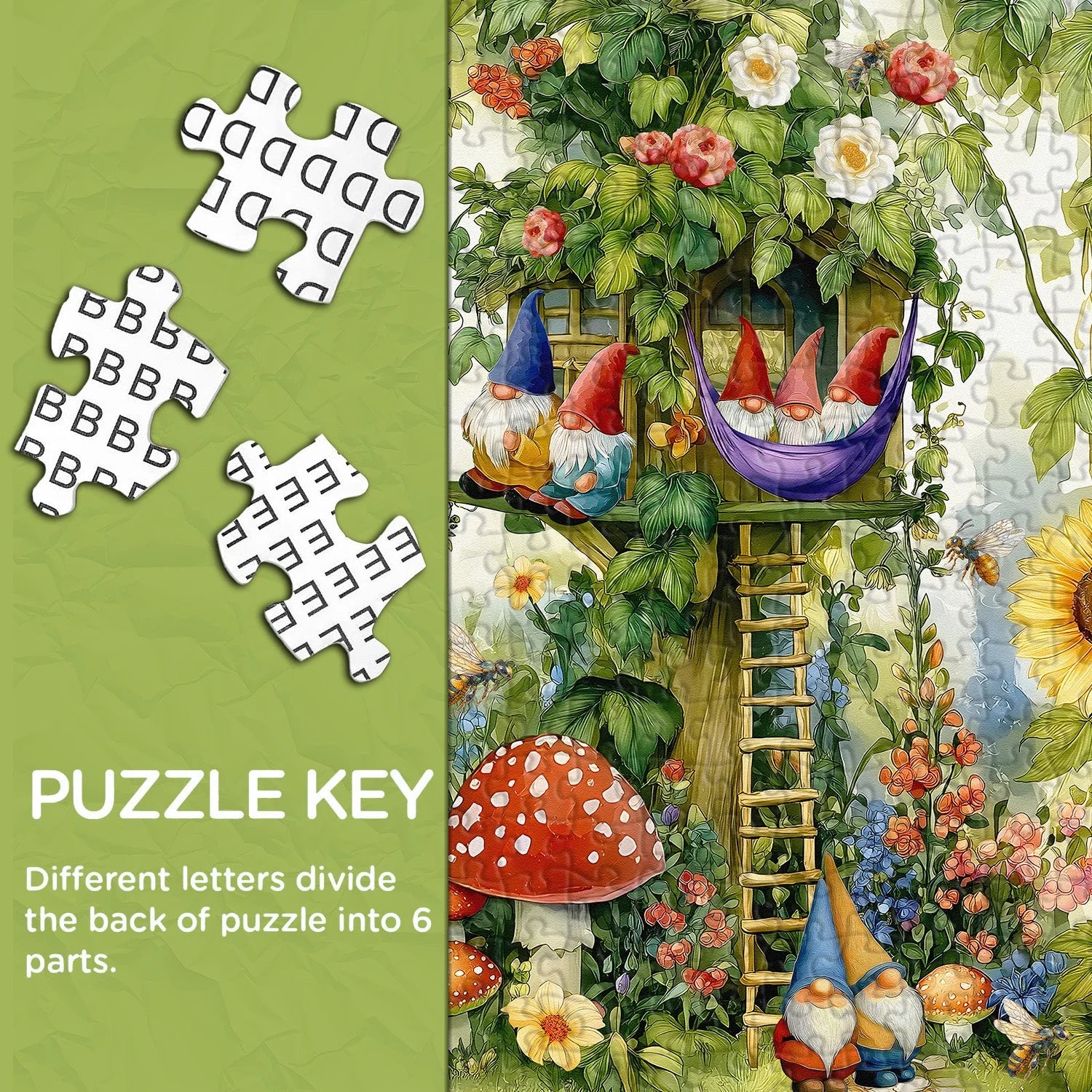 Gnomes in Bloom Jigsaw Puzzle 1000 Pieces