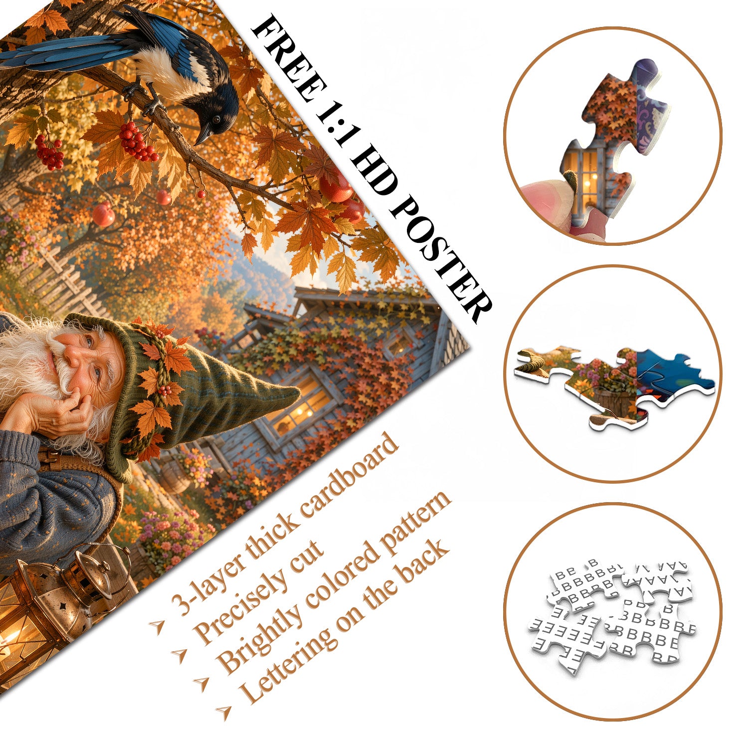 Old Friends in Autumn Jigsaw Puzzle 1000 Pieces