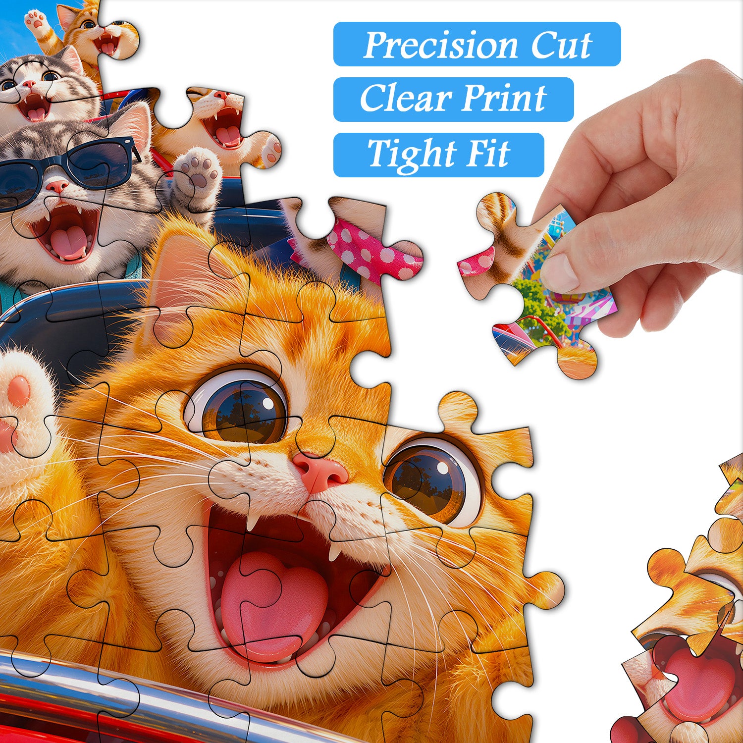 Cat Rollercoaster Jigsaw Puzzle 1000 Pieces
