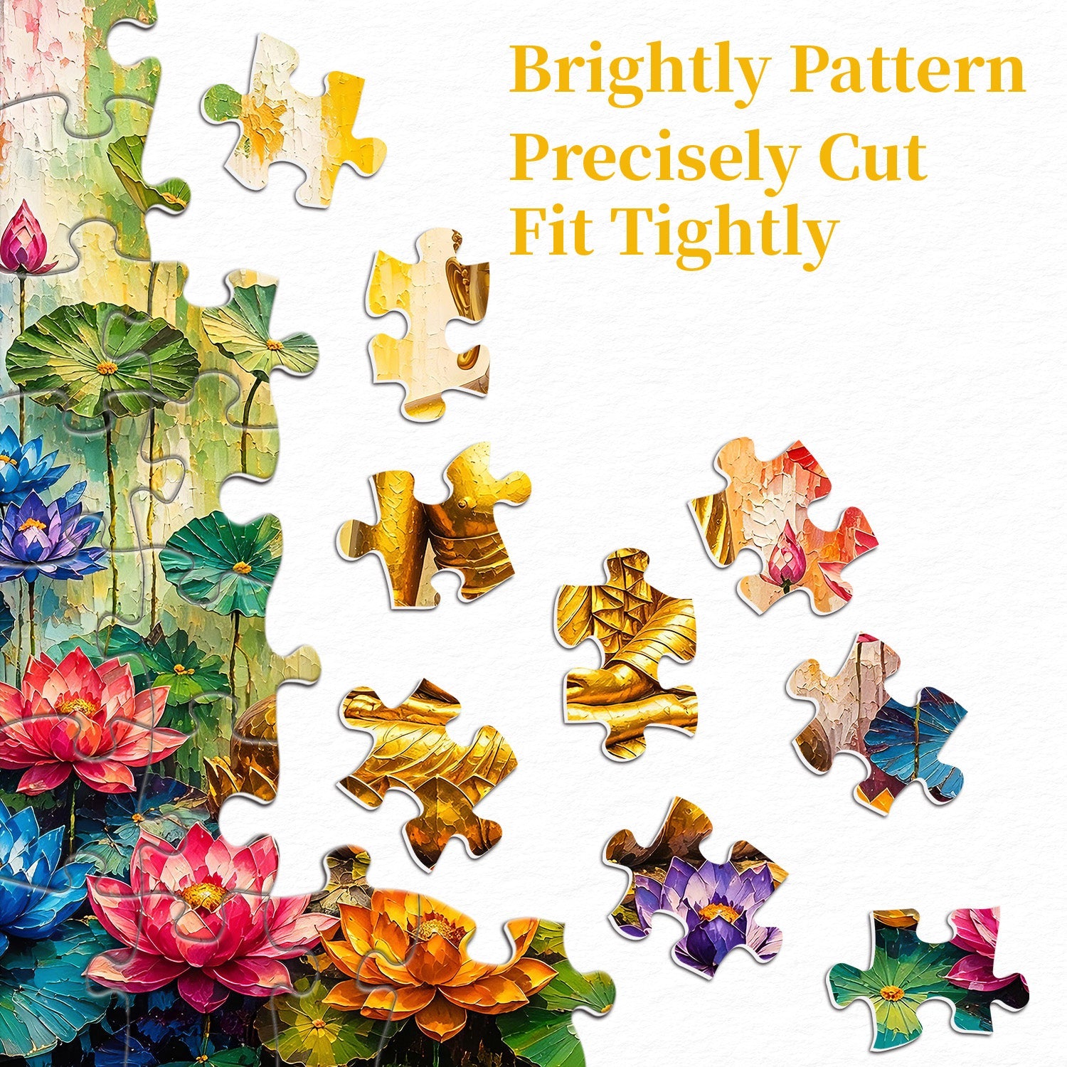 Serene Buddha Floral Bloom Jigsaw Puzzle 1000 Pieces