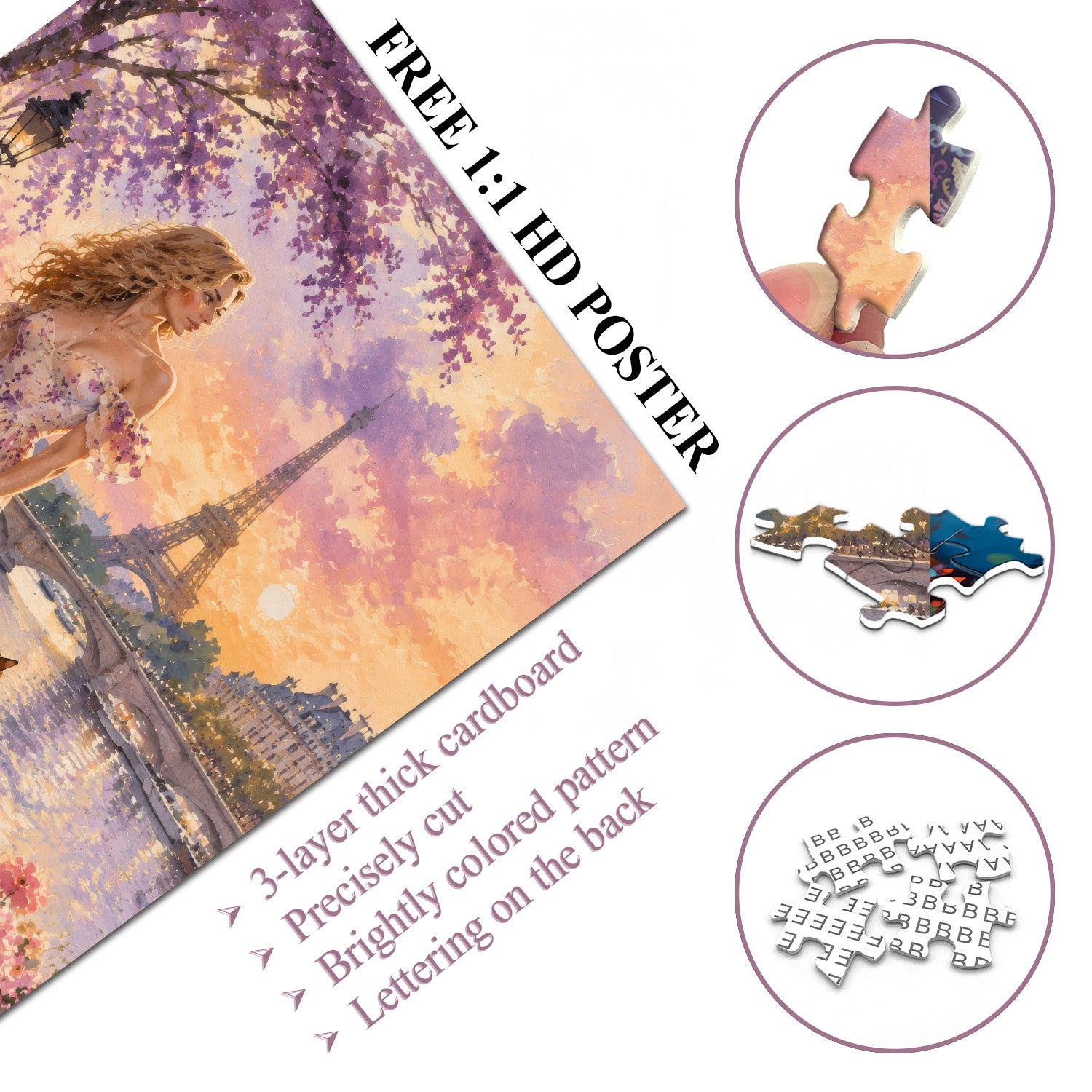 Paris Blossom Riverside Jigsaw Puzzle 1000 Pieces