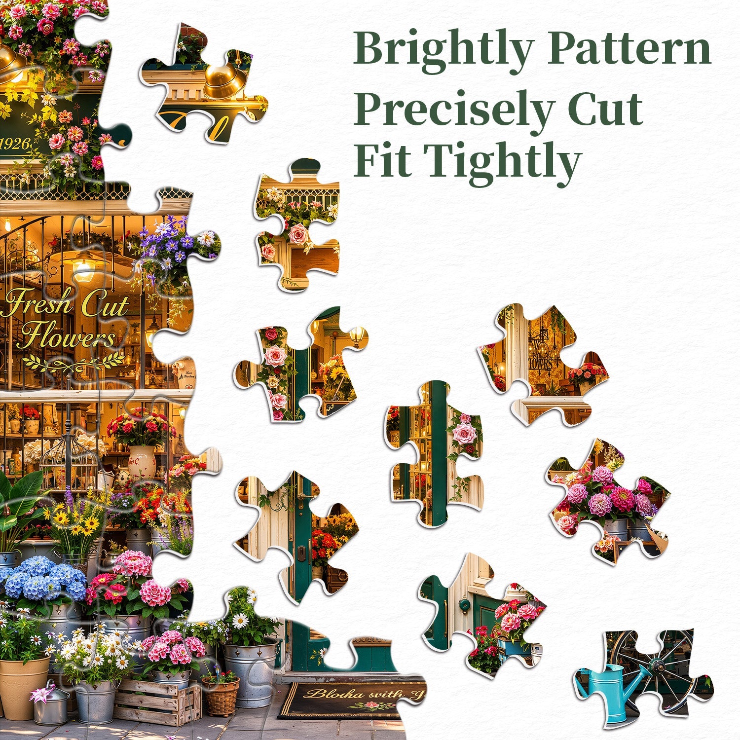 Colorful Bloom Shop Jigsaw Puzzle 1000 Pieces