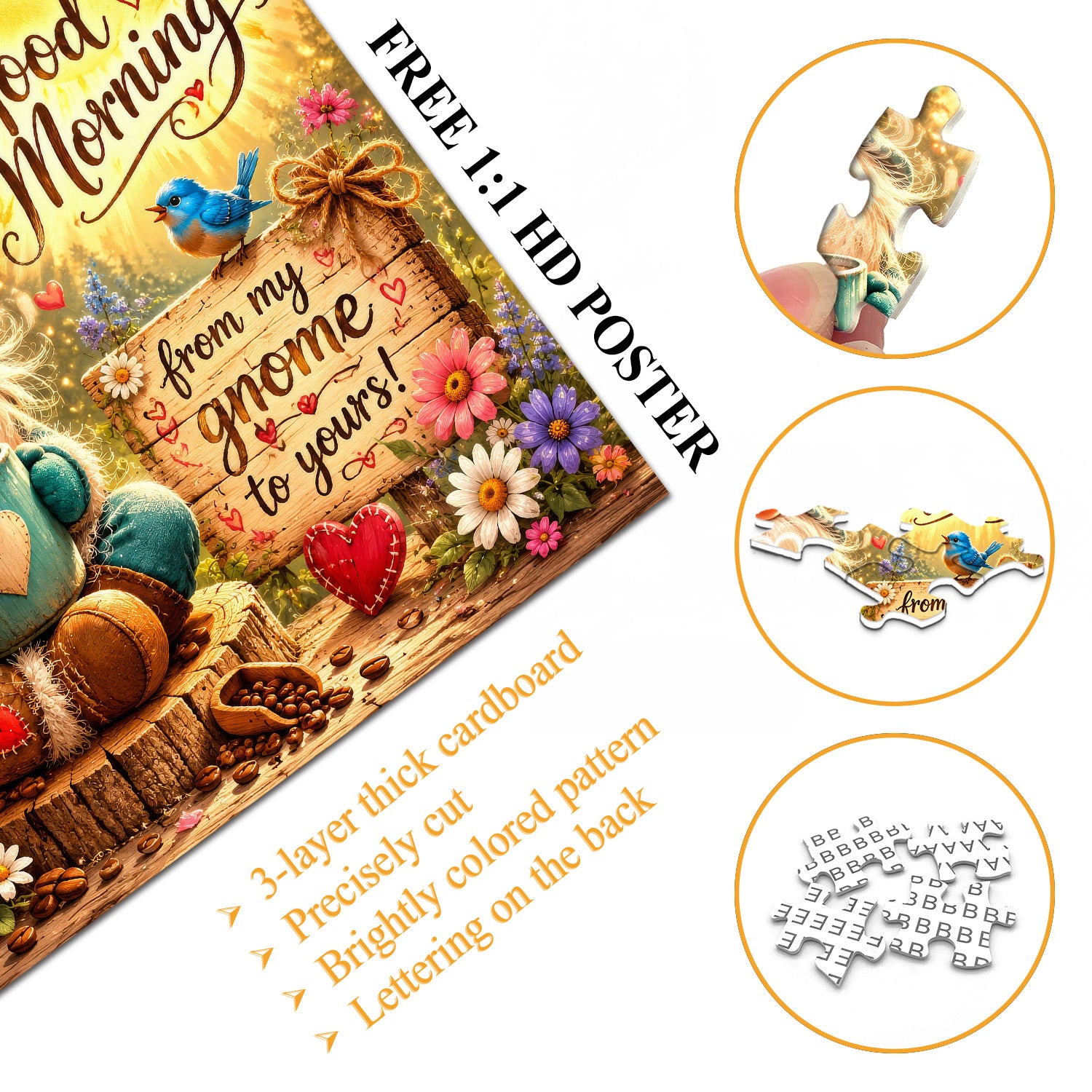 Morgenkaffee-Zwerg-Puzzle, 1000 Teile