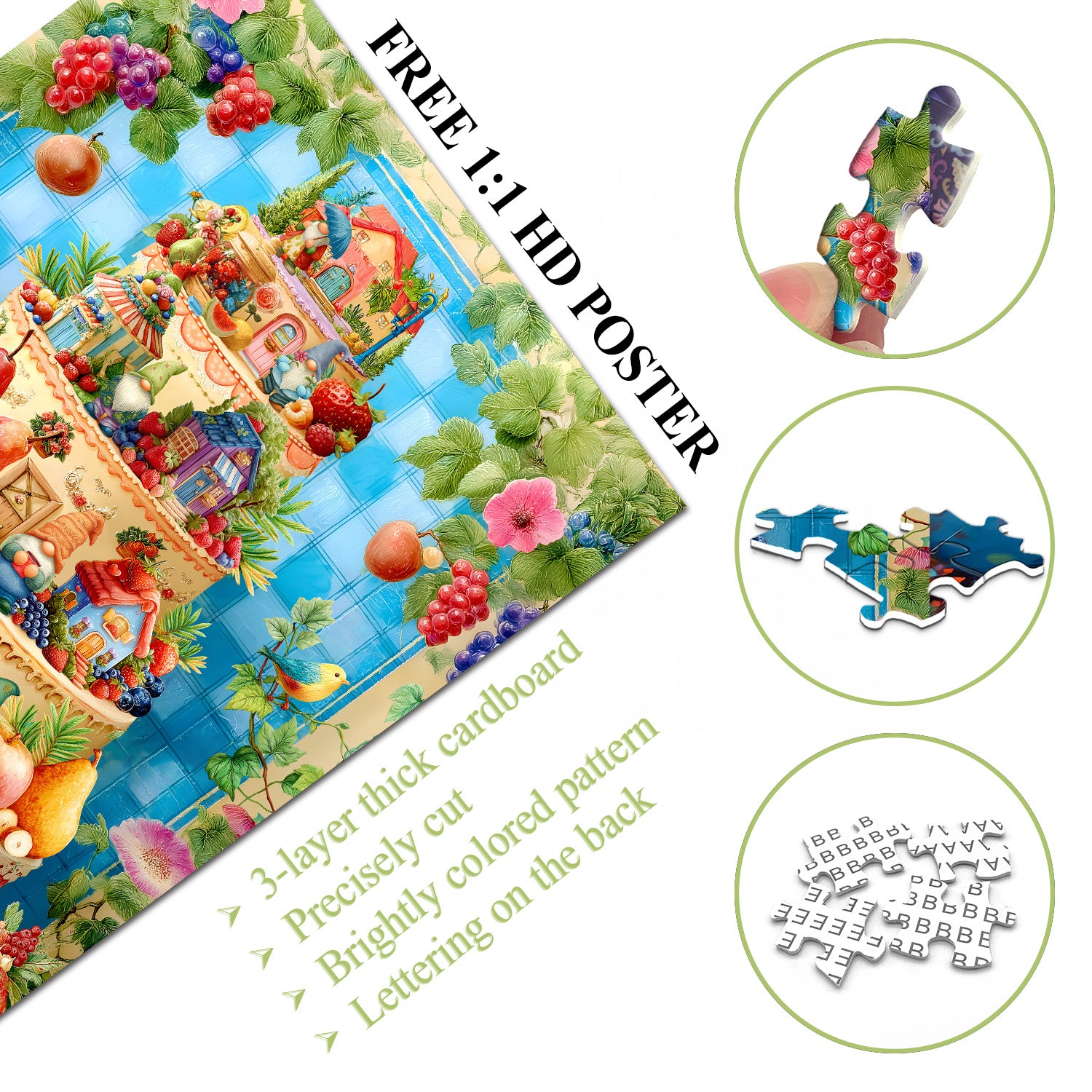 Puzzle Gâteau Gnomes 1000 pièces