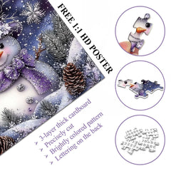 Sparkling Snowman Jigsaw Puzzle 1000 Pieces