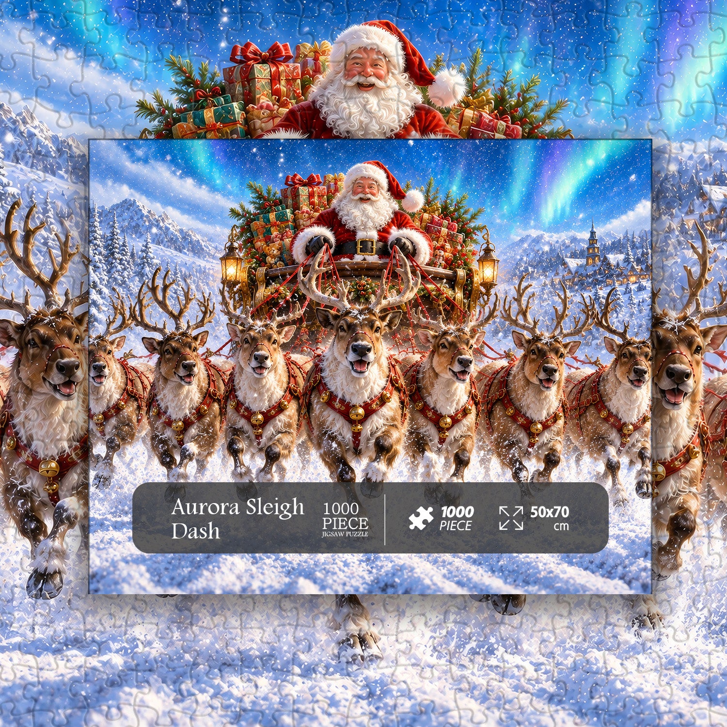 Aurora Sleigh Dash Jigsaw Puzzle 1000 Pieces
