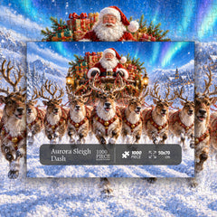 Aurora Sleigh Dash Jigsaw Puzzle 1000 Pieces