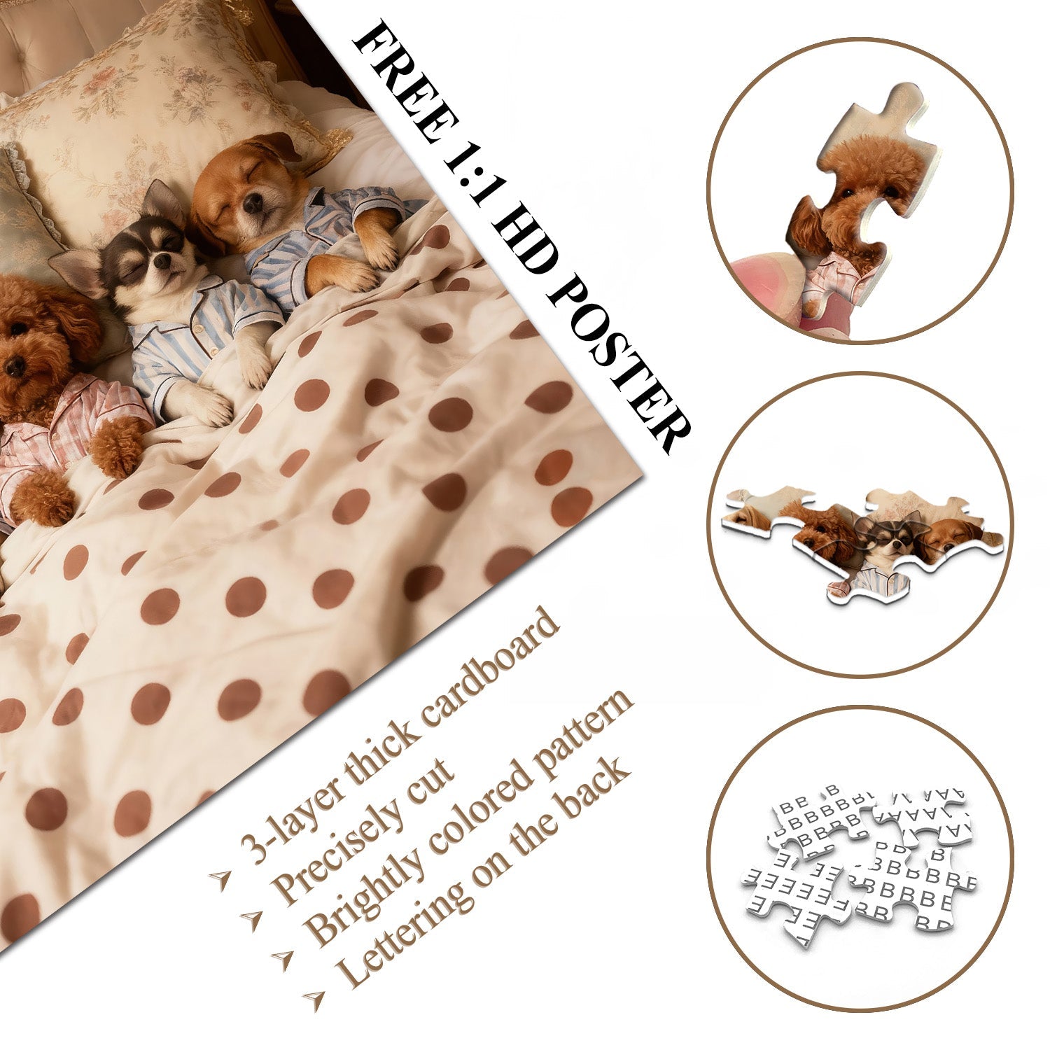 Snoozing Pup Posse Jigsaw Puzzle 1000 Pieces