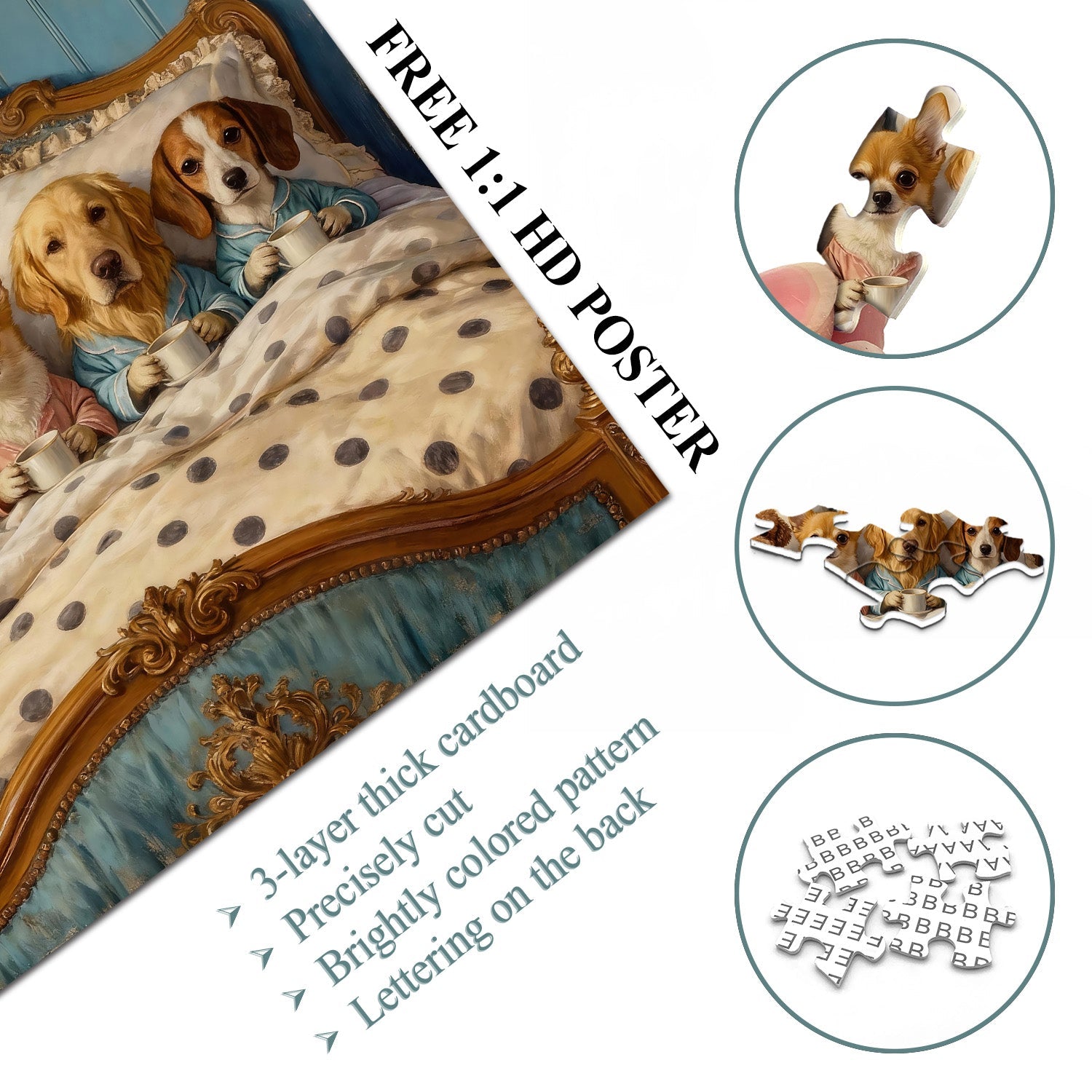 Cozy Pajama Pups Jigsaw Puzzle 1000 Pieces