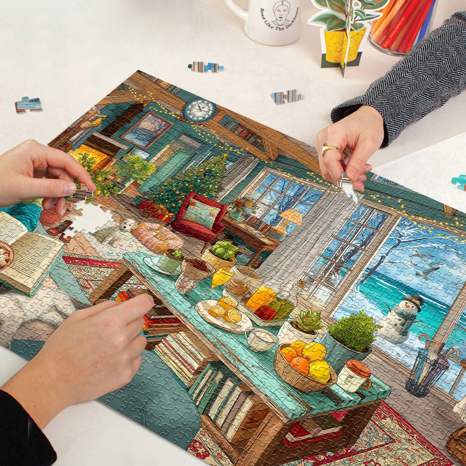 Beach Cottage Jigsaw Puzzle 1000 Pieces
