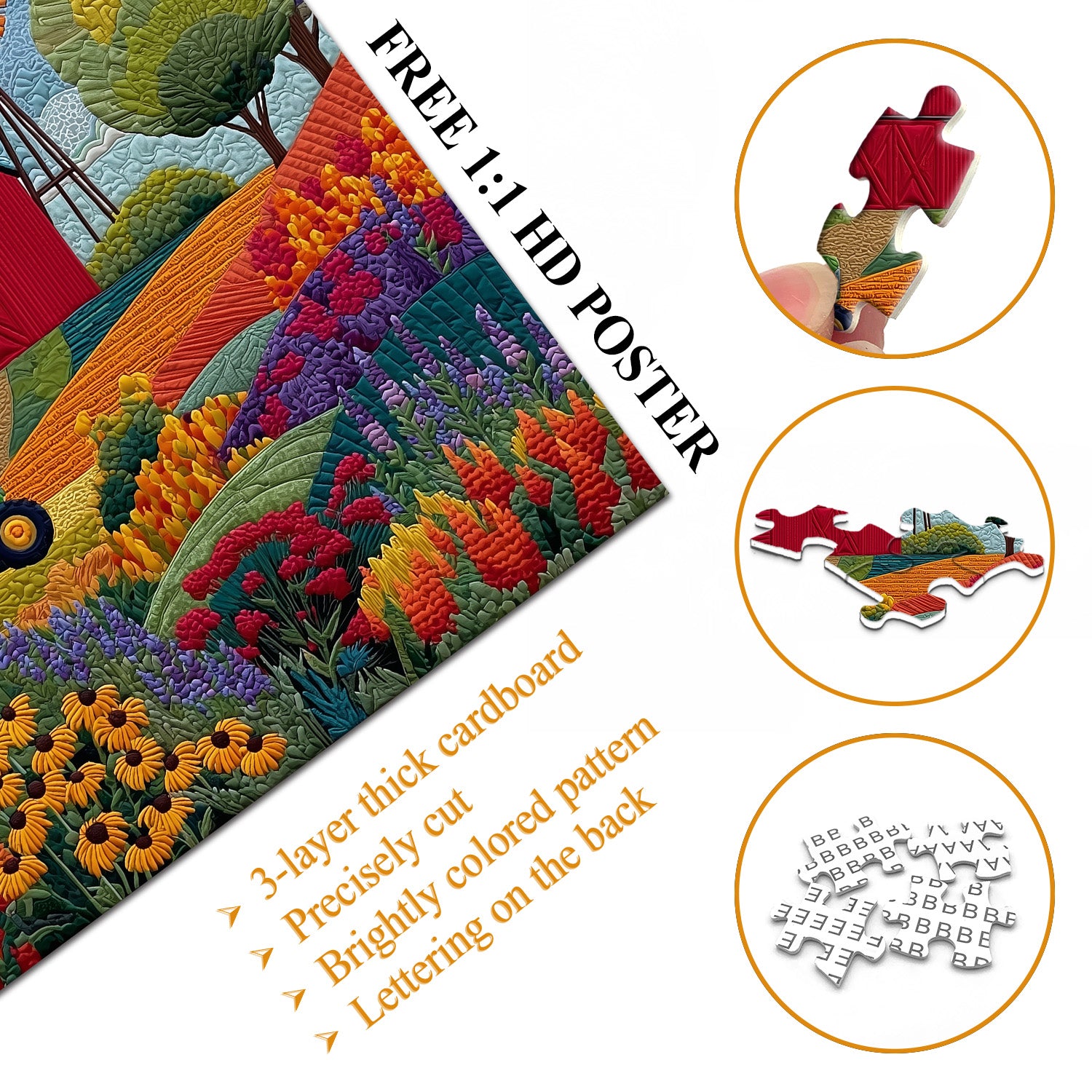 Barn of Blossoming Days Jigsaw Puzzle 1000 Pieces