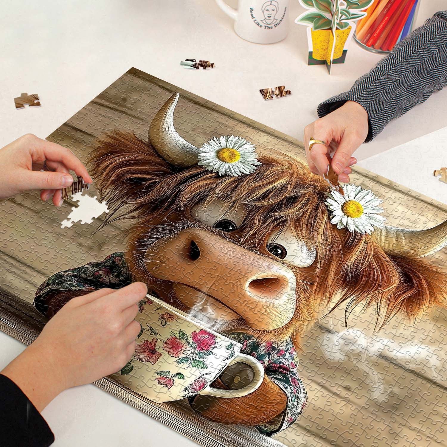 Cow's Coffee Time Jigsaw Puzzle 1000 Pieces