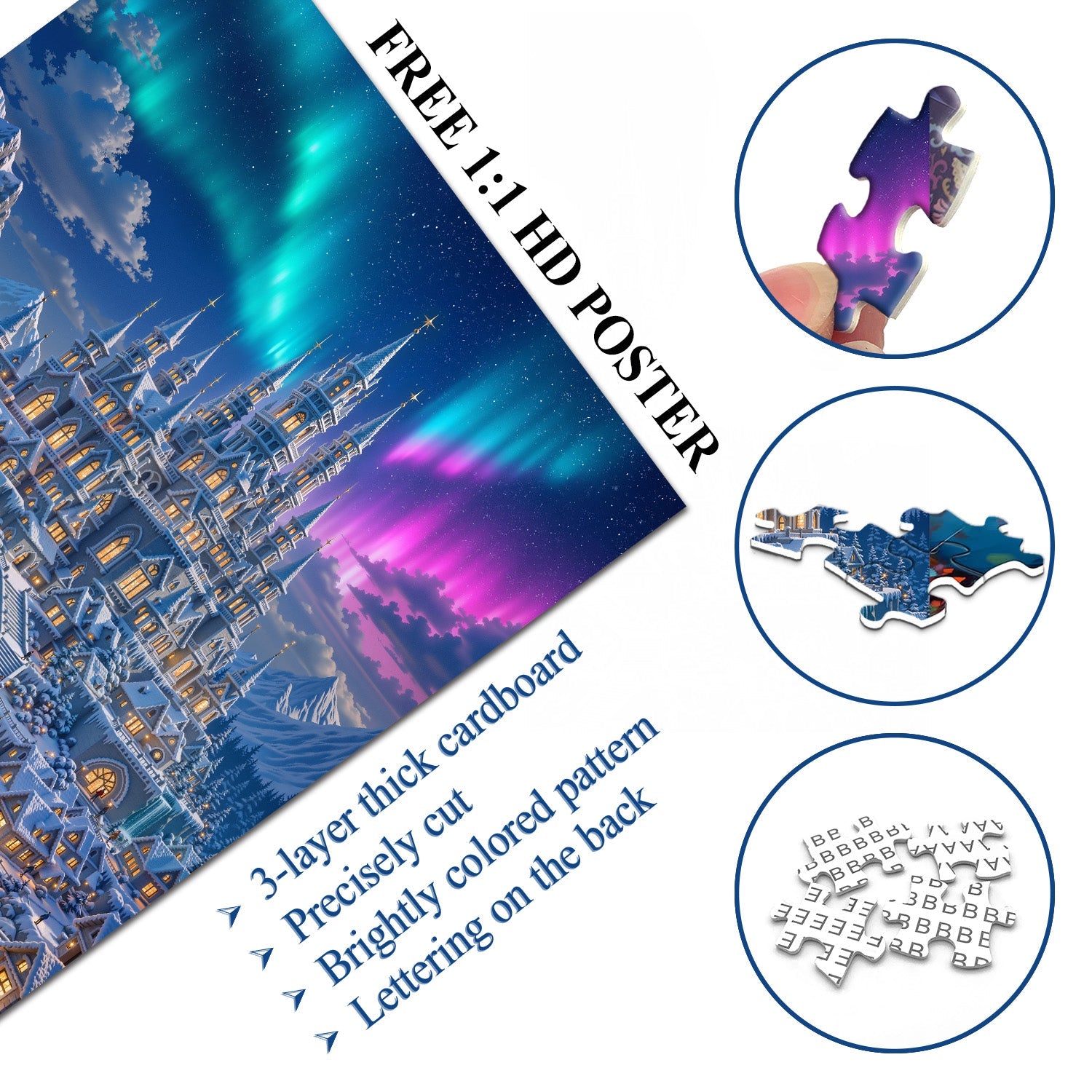 Aurora Fortress Jigsaw Puzzle 1000 Pieces