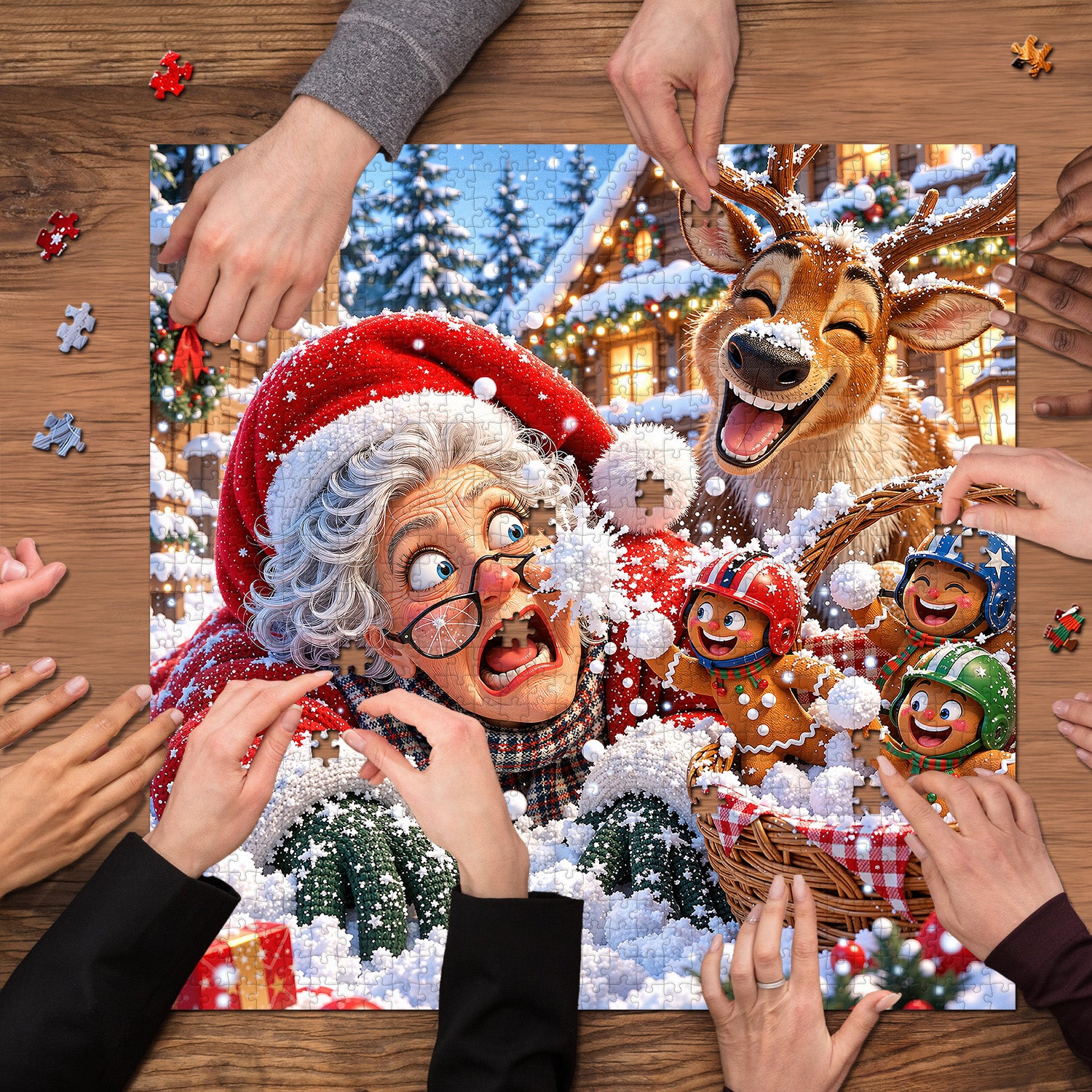Jolly Snow Day Jigsaw Puzzle 1000 Pieces