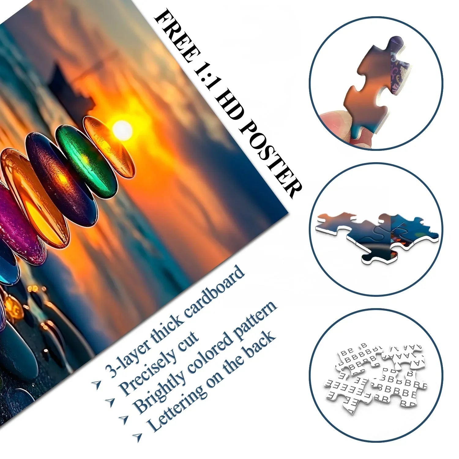 Sunset Stones Jigsaw Puzzle 1000 Pieces