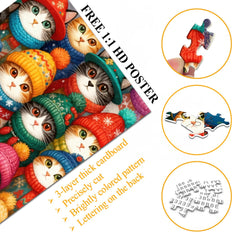 Hat-wearing Cat Crew Jigsaw Puzzle 1000 Pieces
