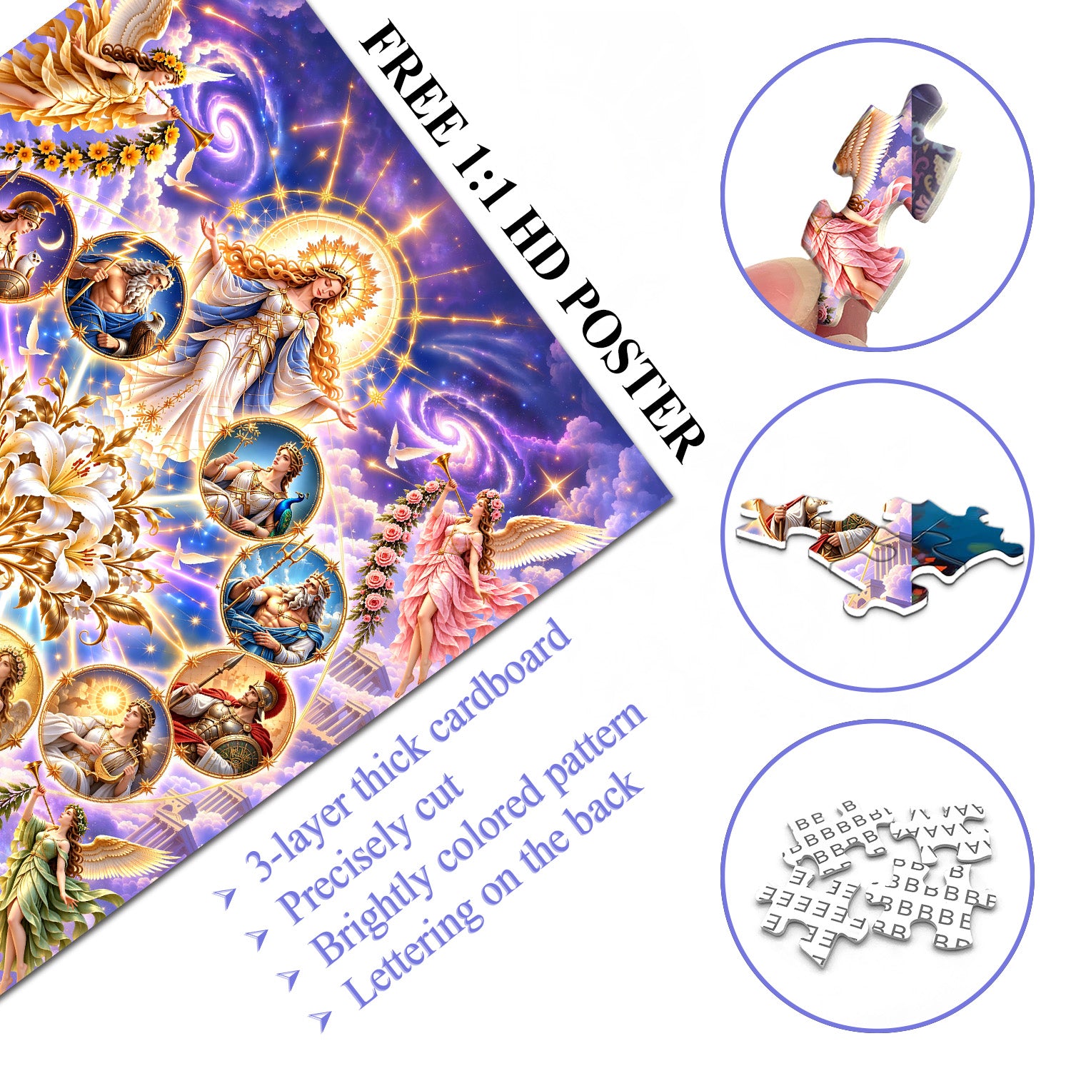 Greek Divine Pantheon Jigsaw Puzzle 1000 Pieces