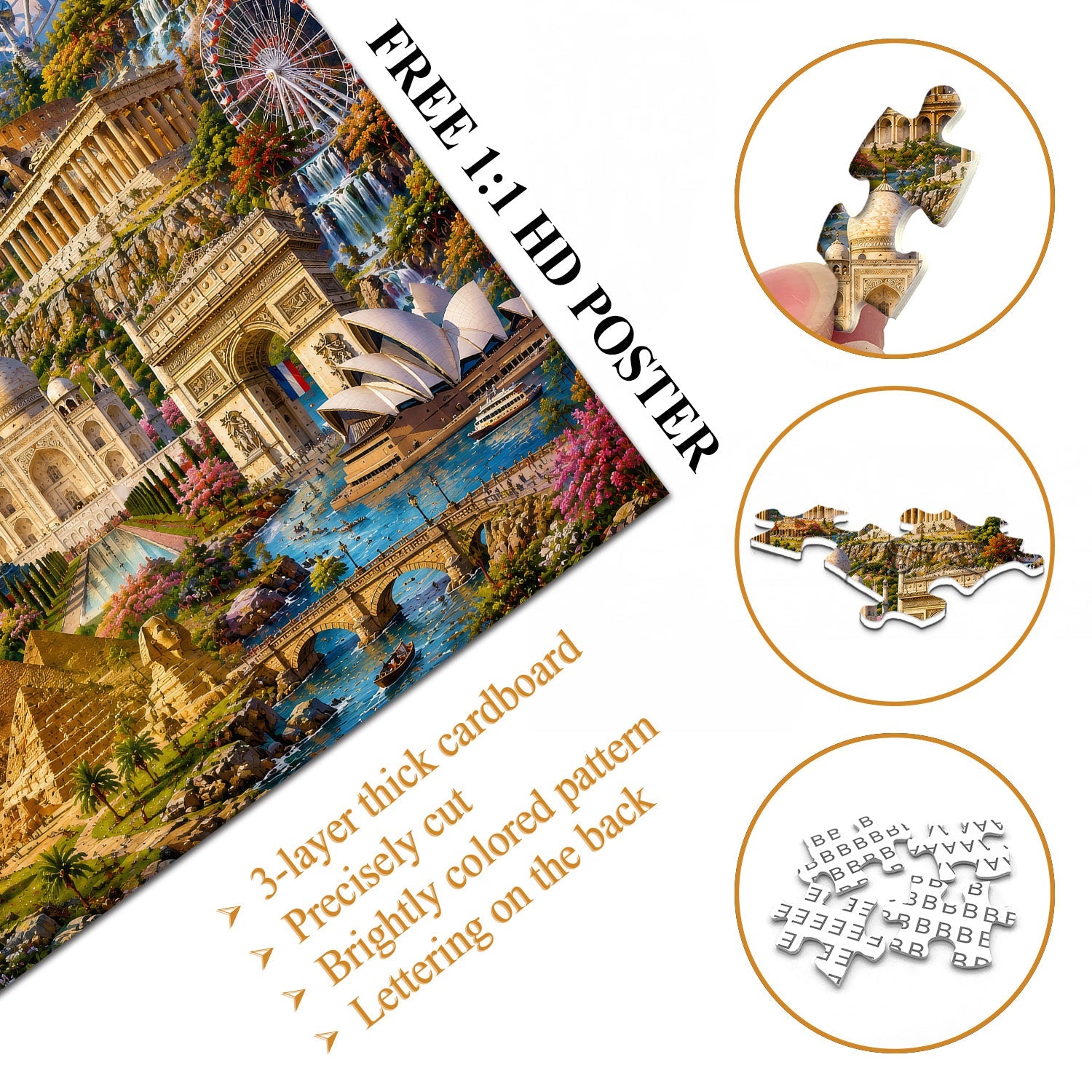 World Wonders Jigsaw Puzzle 1000 Pieces